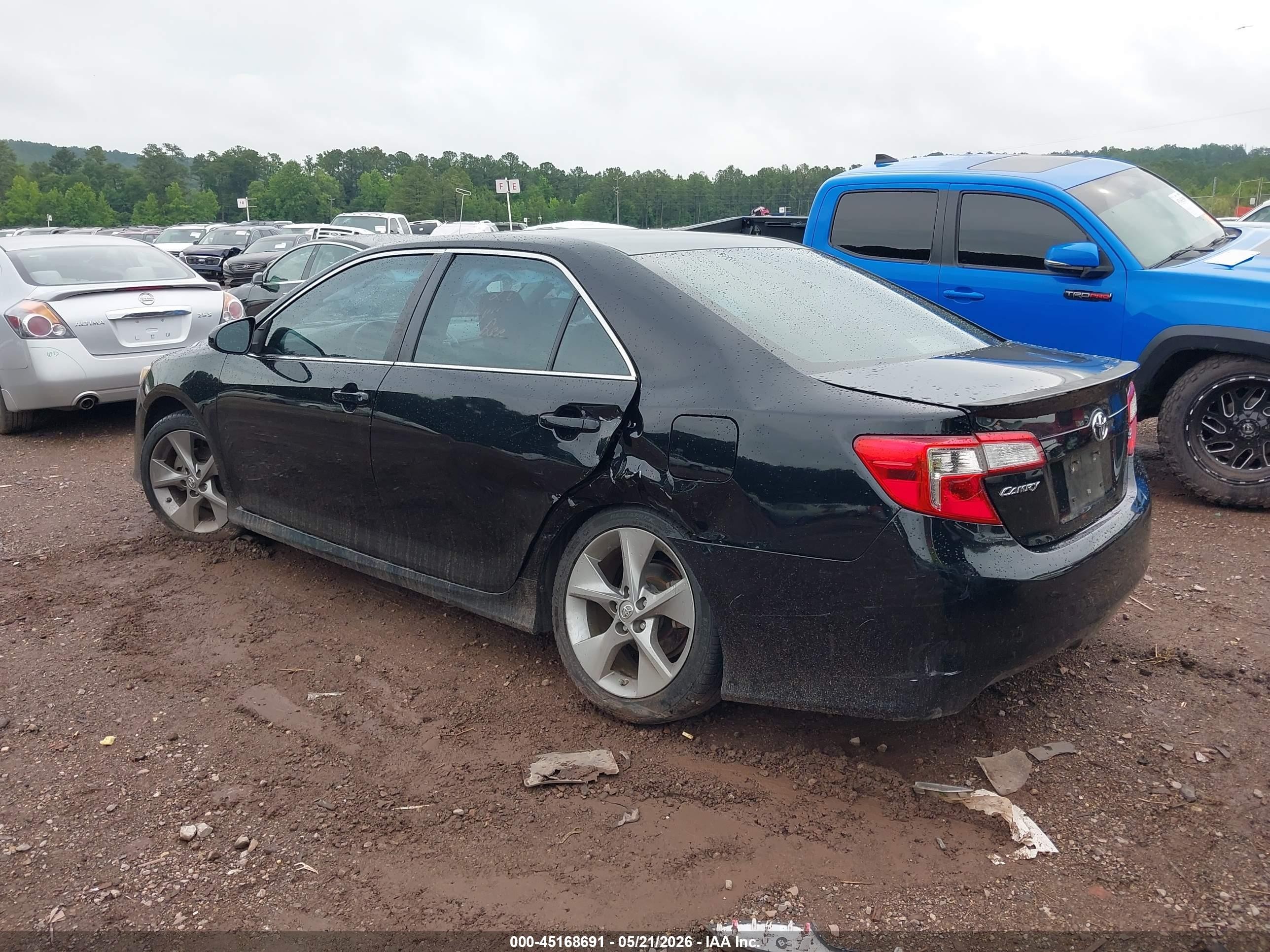 2014 Toyota Camry Se Sport Black vin: 4T1BF1FK0EU845058