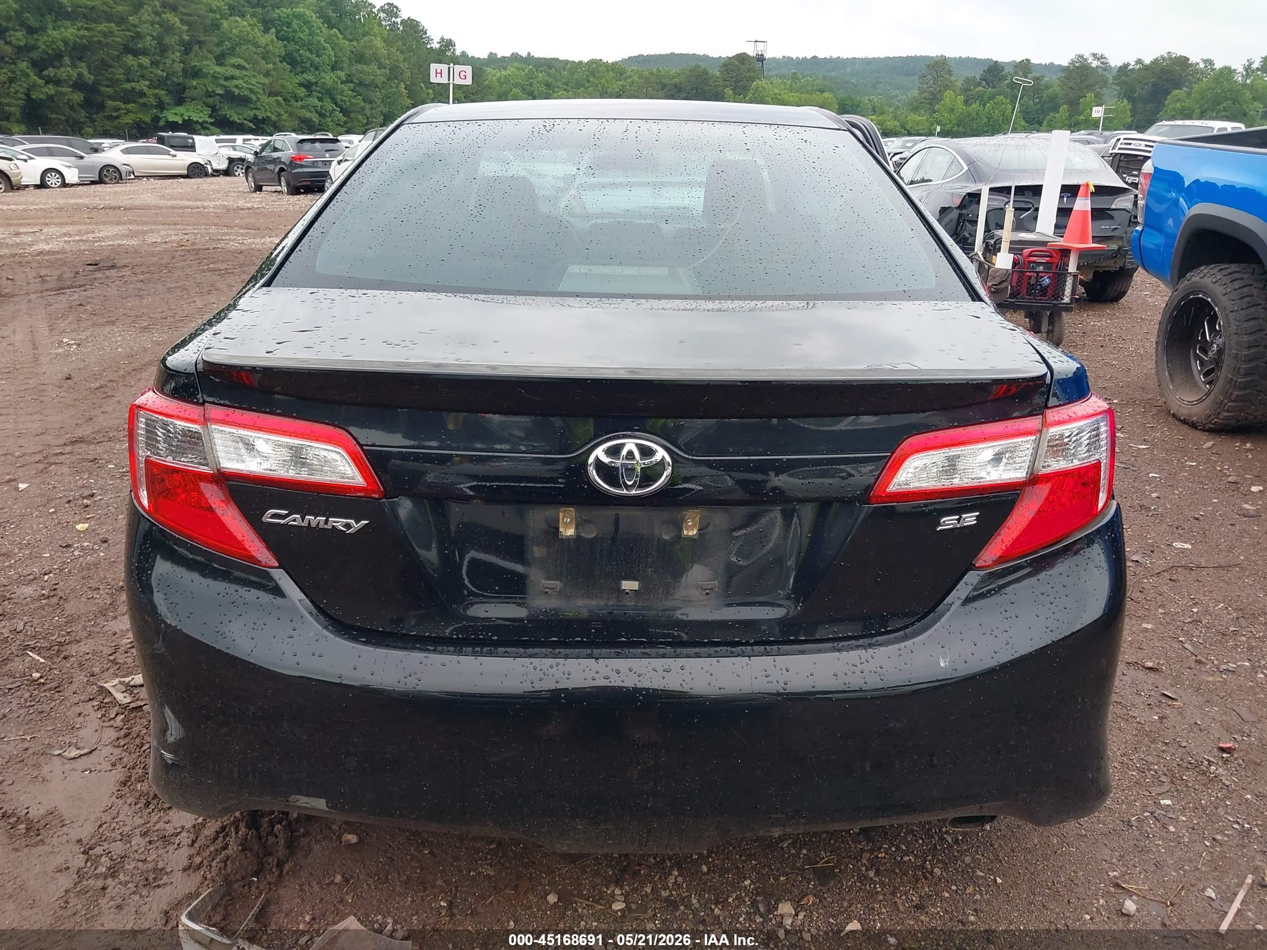2014 Toyota Camry Se Sport Black vin: 4T1BF1FK0EU845058