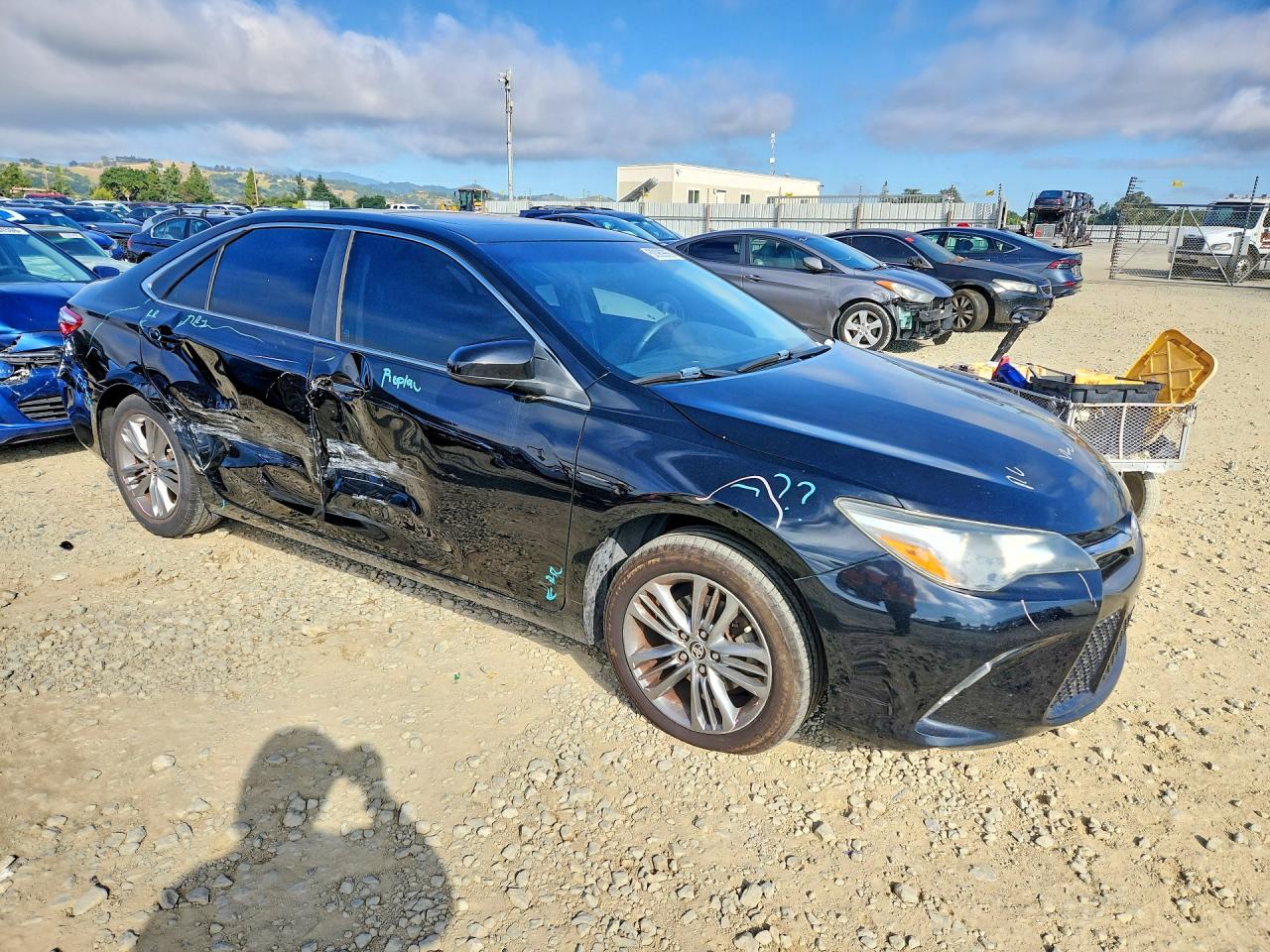 2015 Toyota Camry Se Черный vin: 4T1BF1FK0FU004214