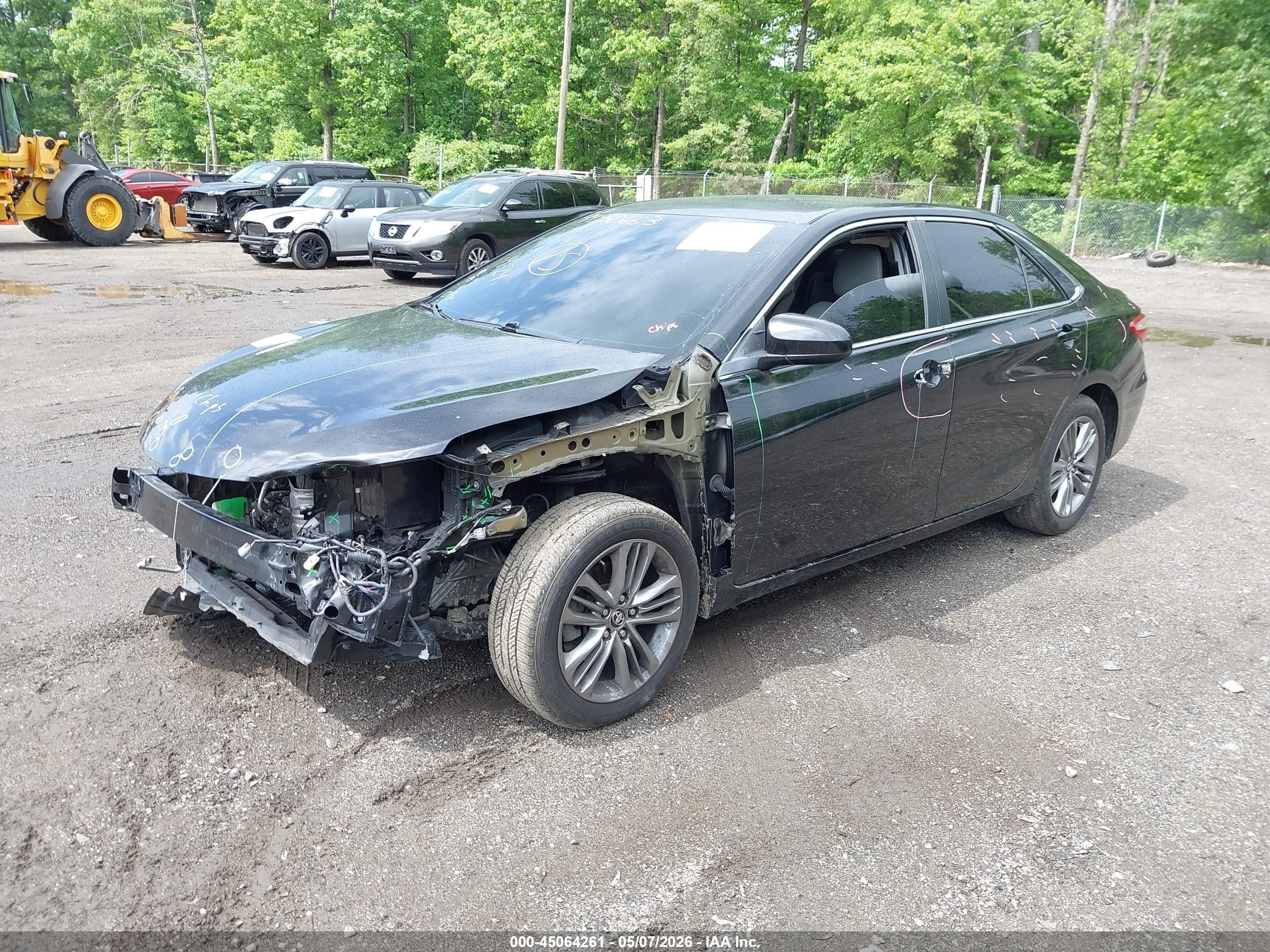 2015 Toyota Camry Se Black vin: 4T1BF1FK0FU114602