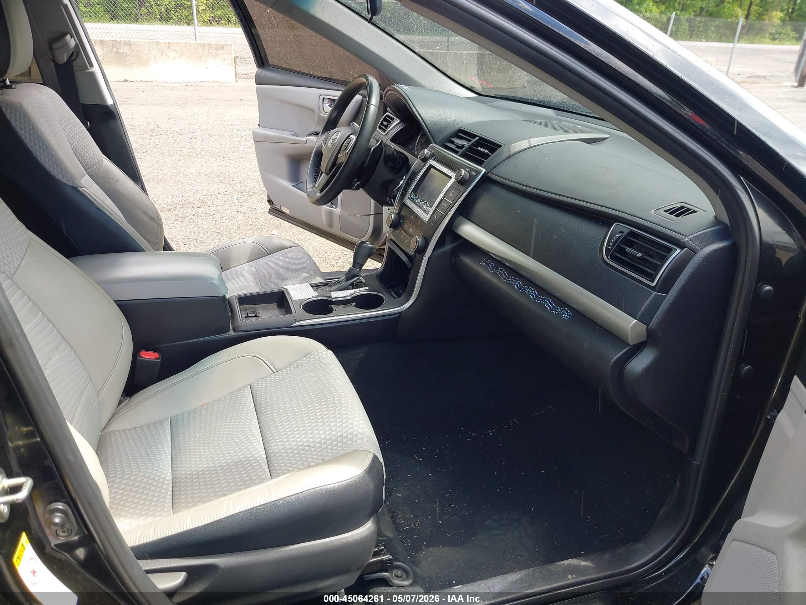 2015 Toyota Camry Se Black vin: 4T1BF1FK0FU114602