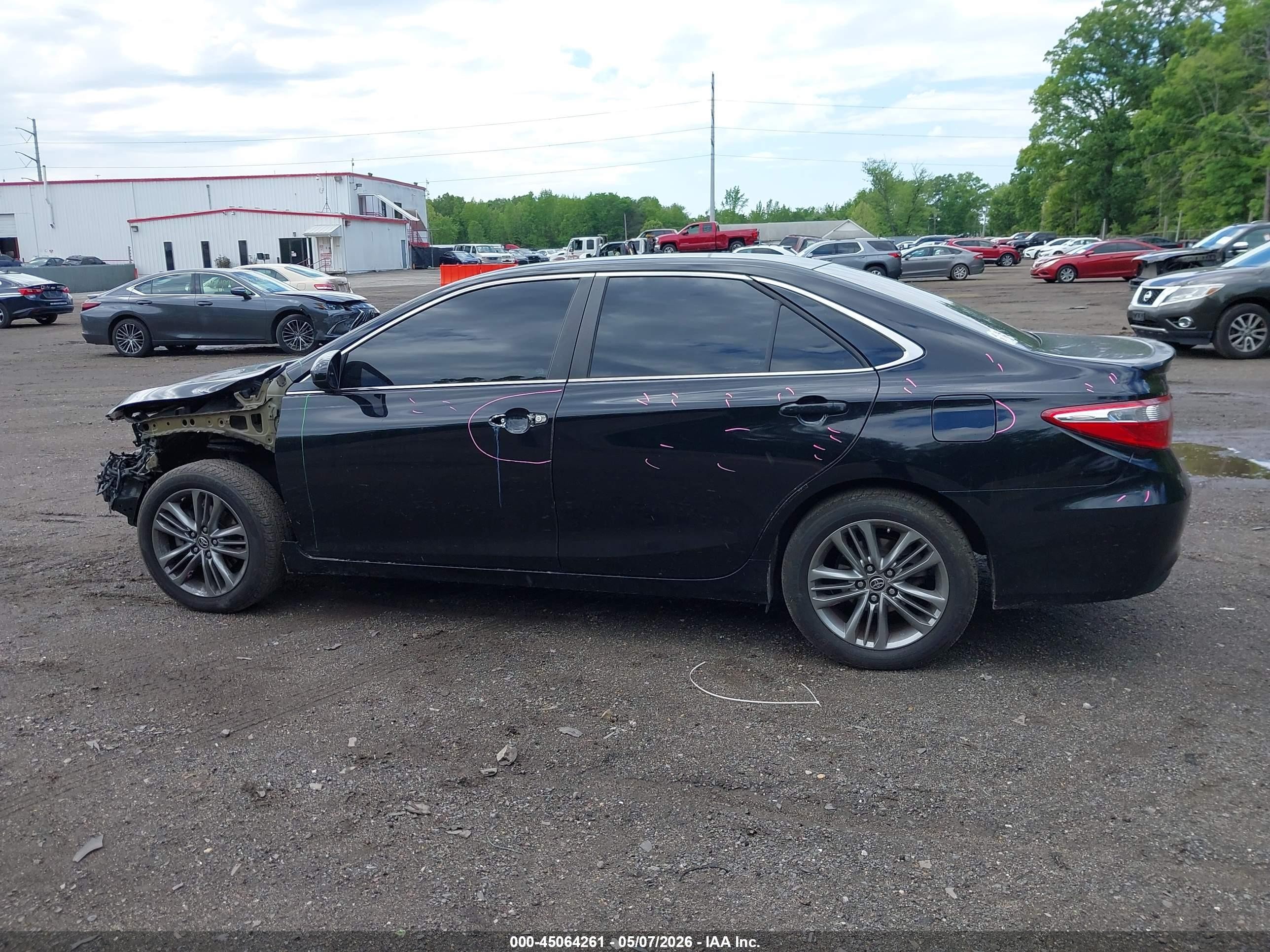 2015 Toyota Camry Se Black vin: 4T1BF1FK0FU114602
