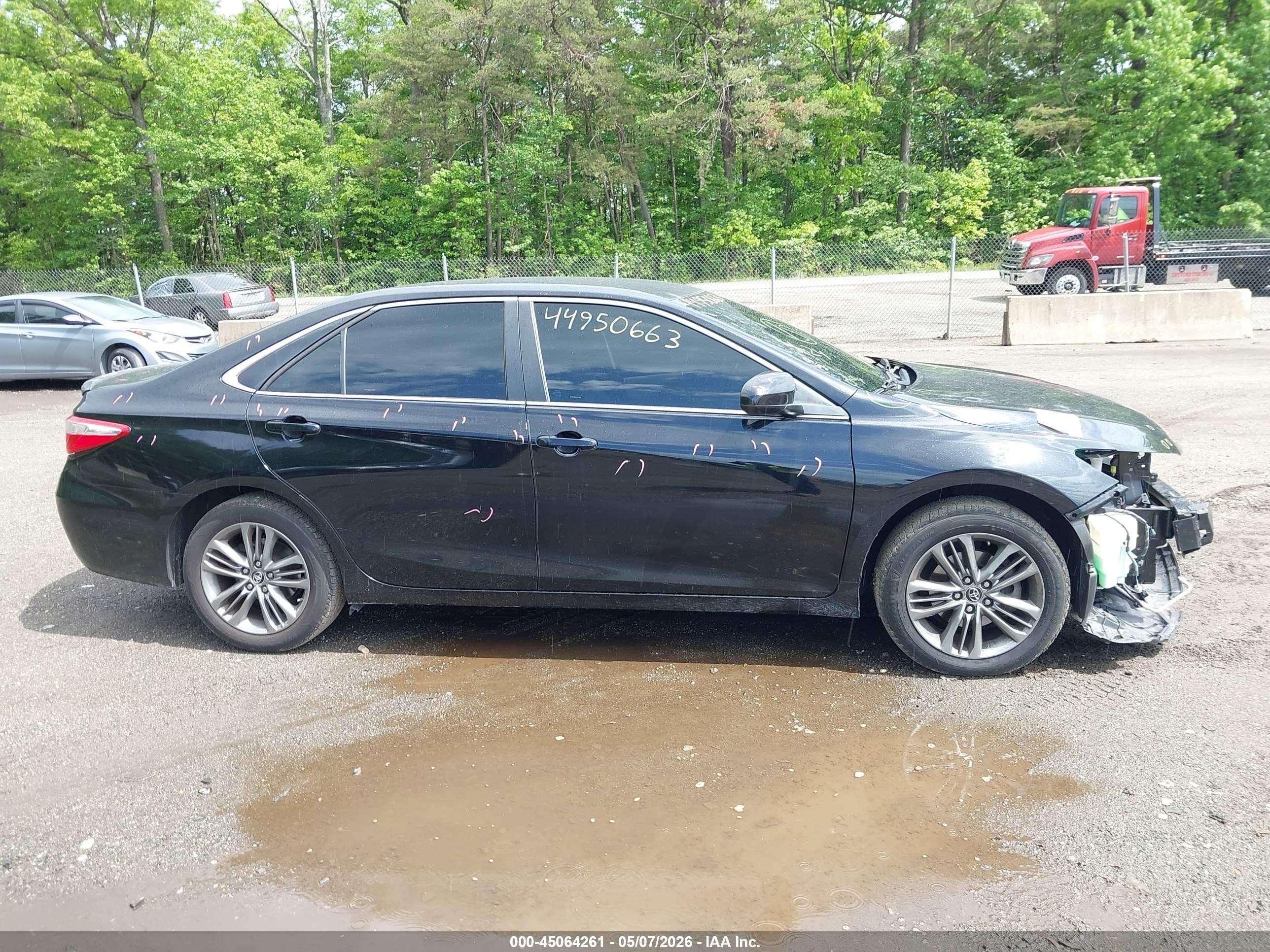 2015 Toyota Camry Se Black vin: 4T1BF1FK0FU114602
