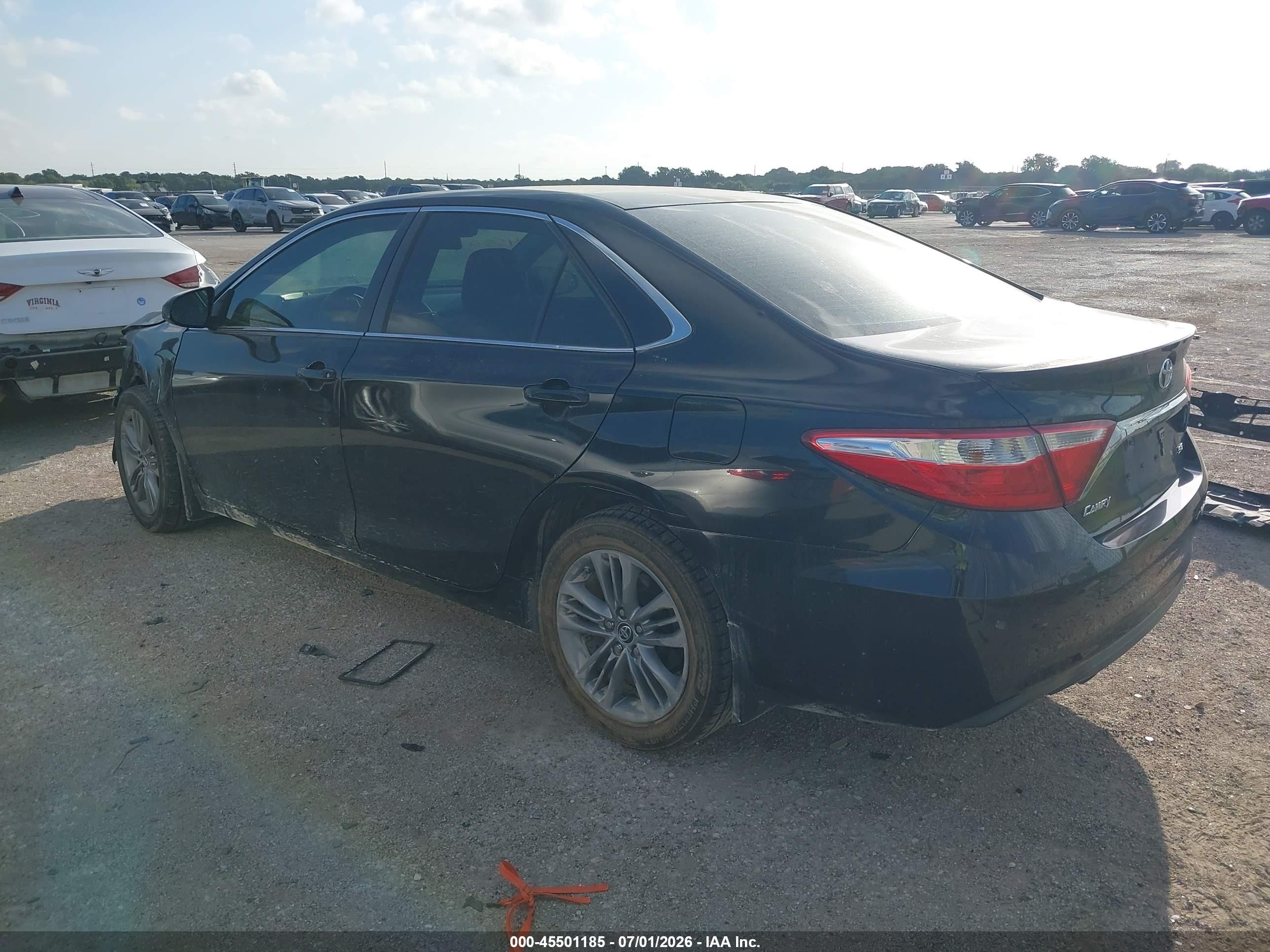 2015 Toyota Camry Se Black vin: 4T1BF1FK0FU483296