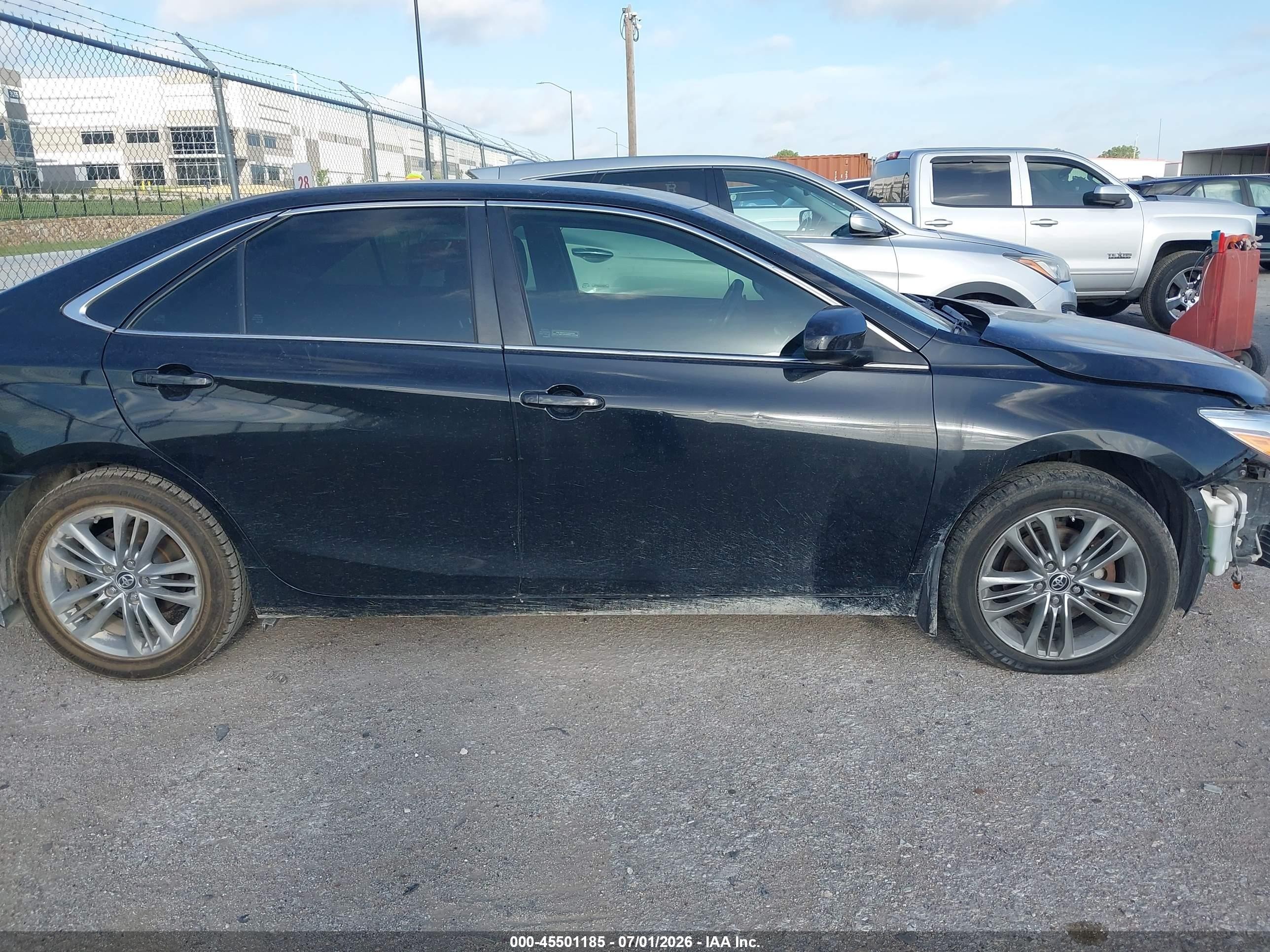 2015 Toyota Camry Se Black vin: 4T1BF1FK0FU483296