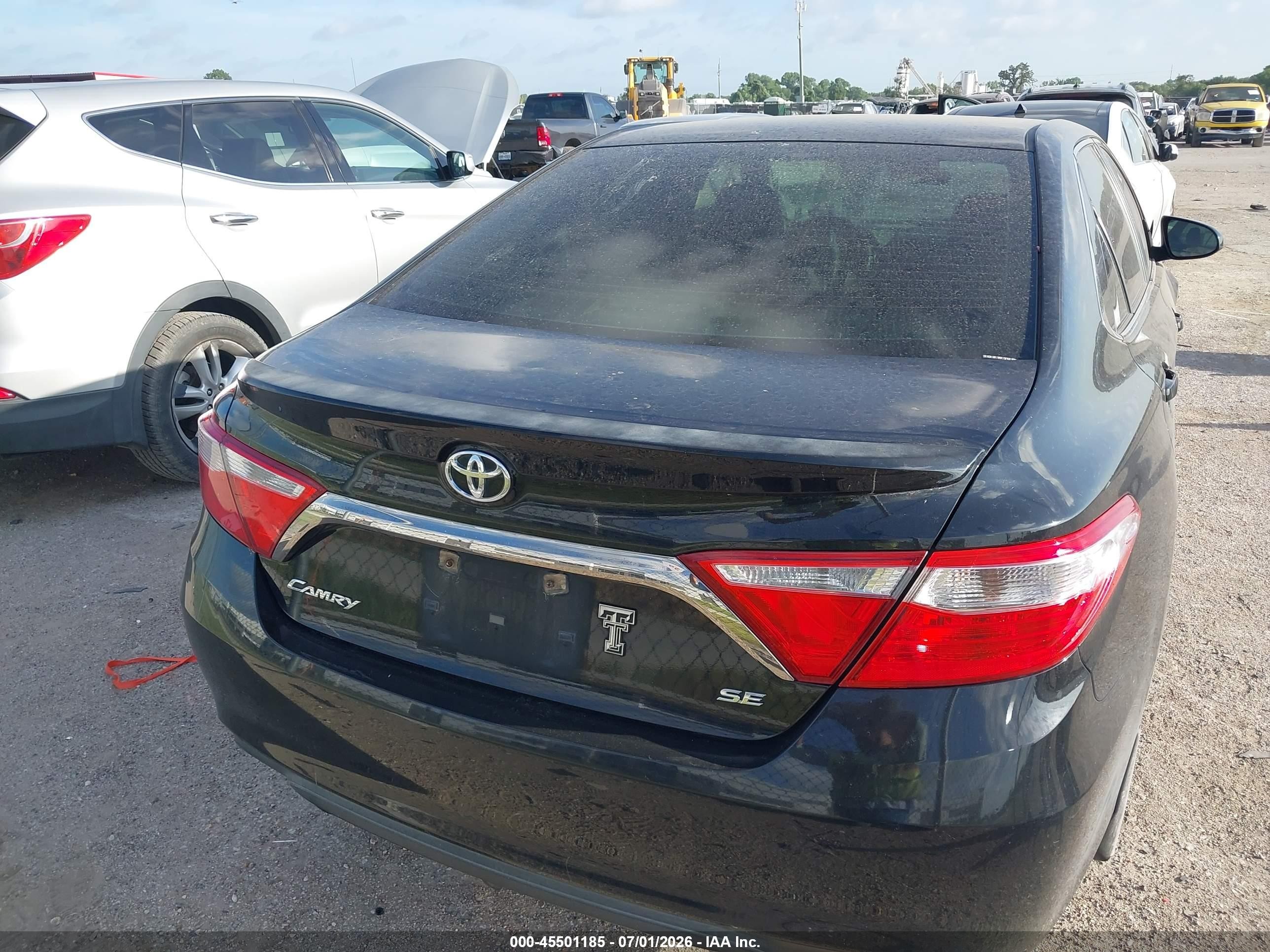 2015 Toyota Camry Se Black vin: 4T1BF1FK0FU483296