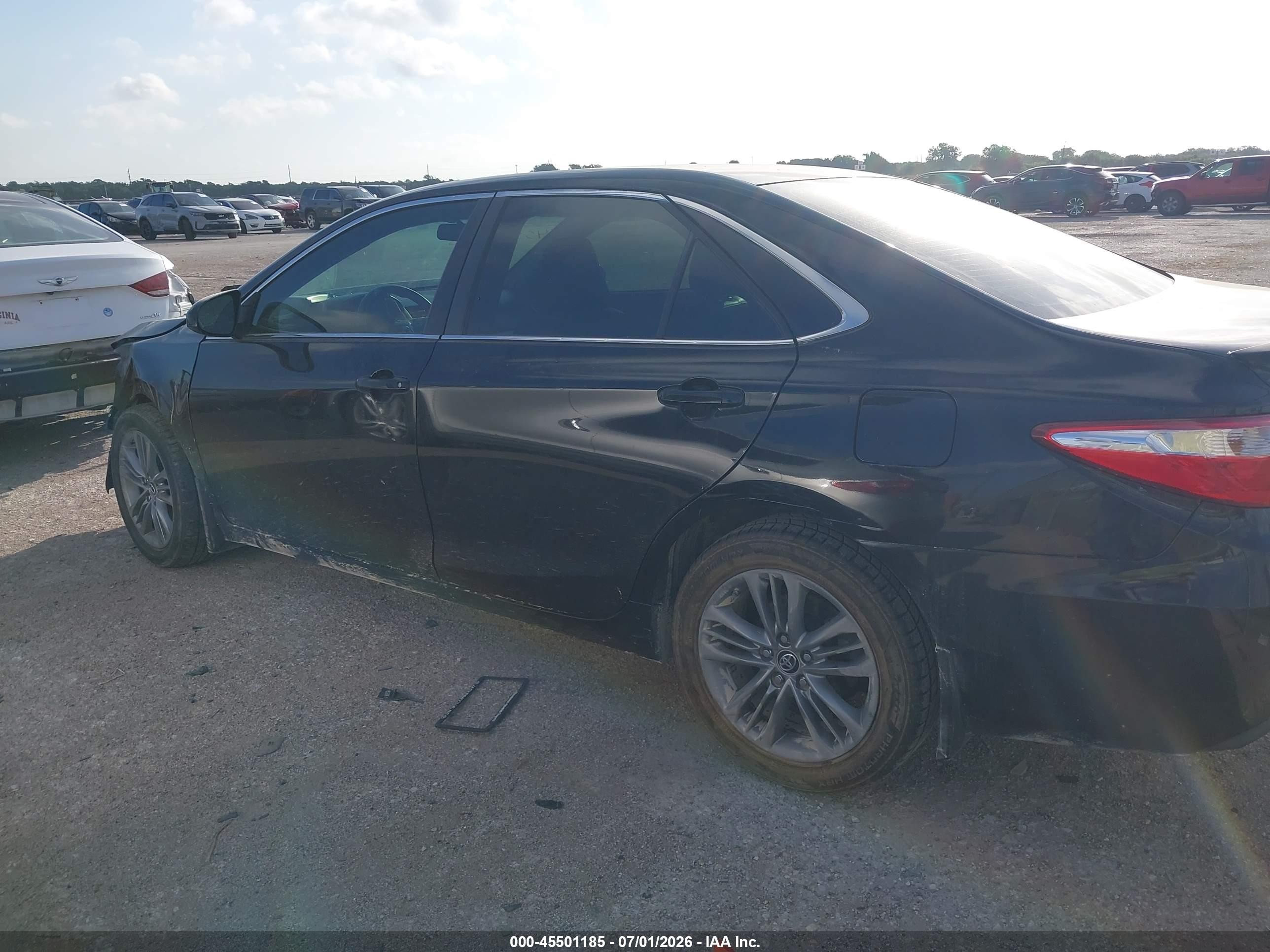 2015 Toyota Camry Se Black vin: 4T1BF1FK0FU483296