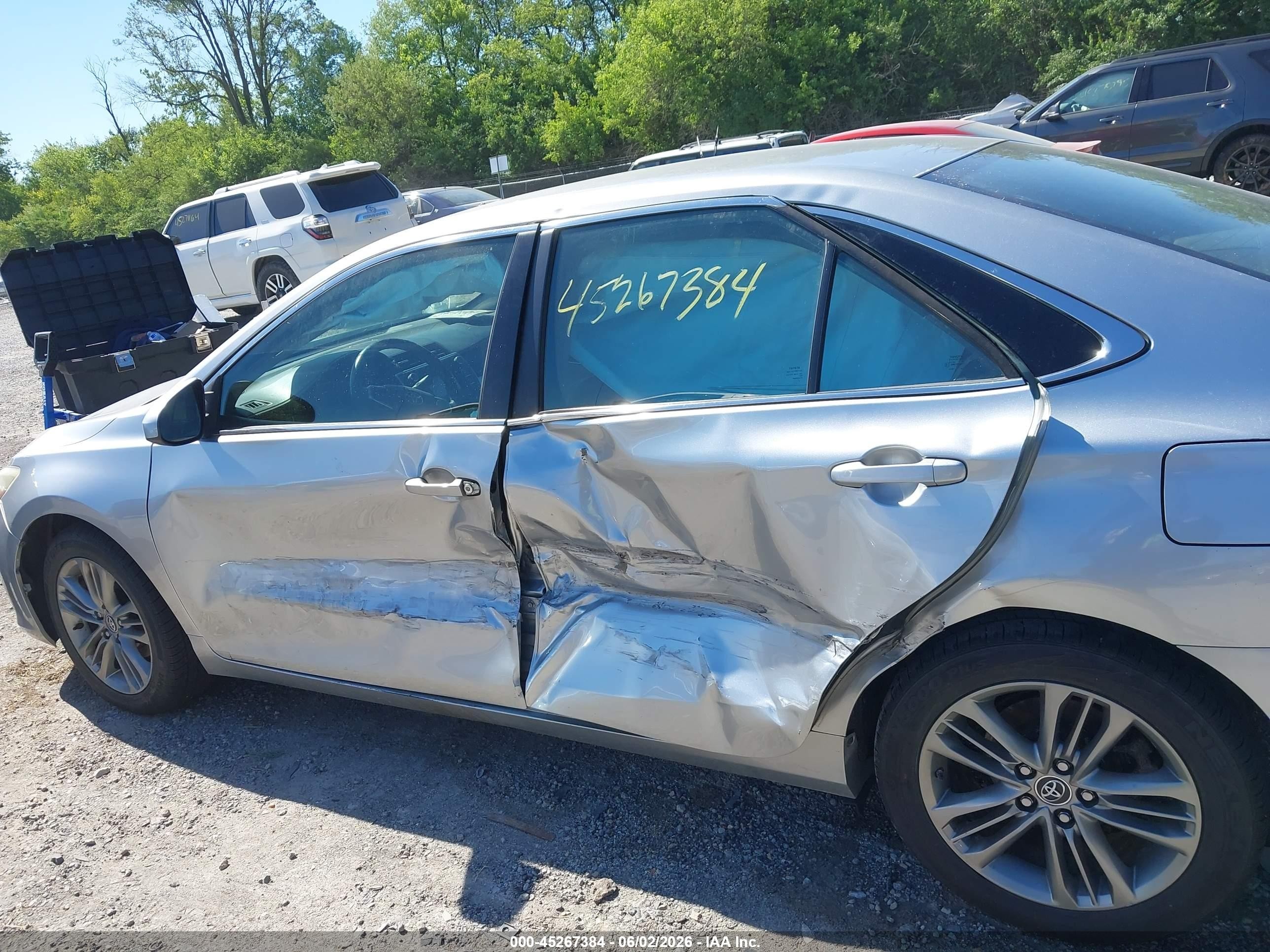 2015 Toyota Camry Se Silver vin: 4T1BF1FK0FU488692