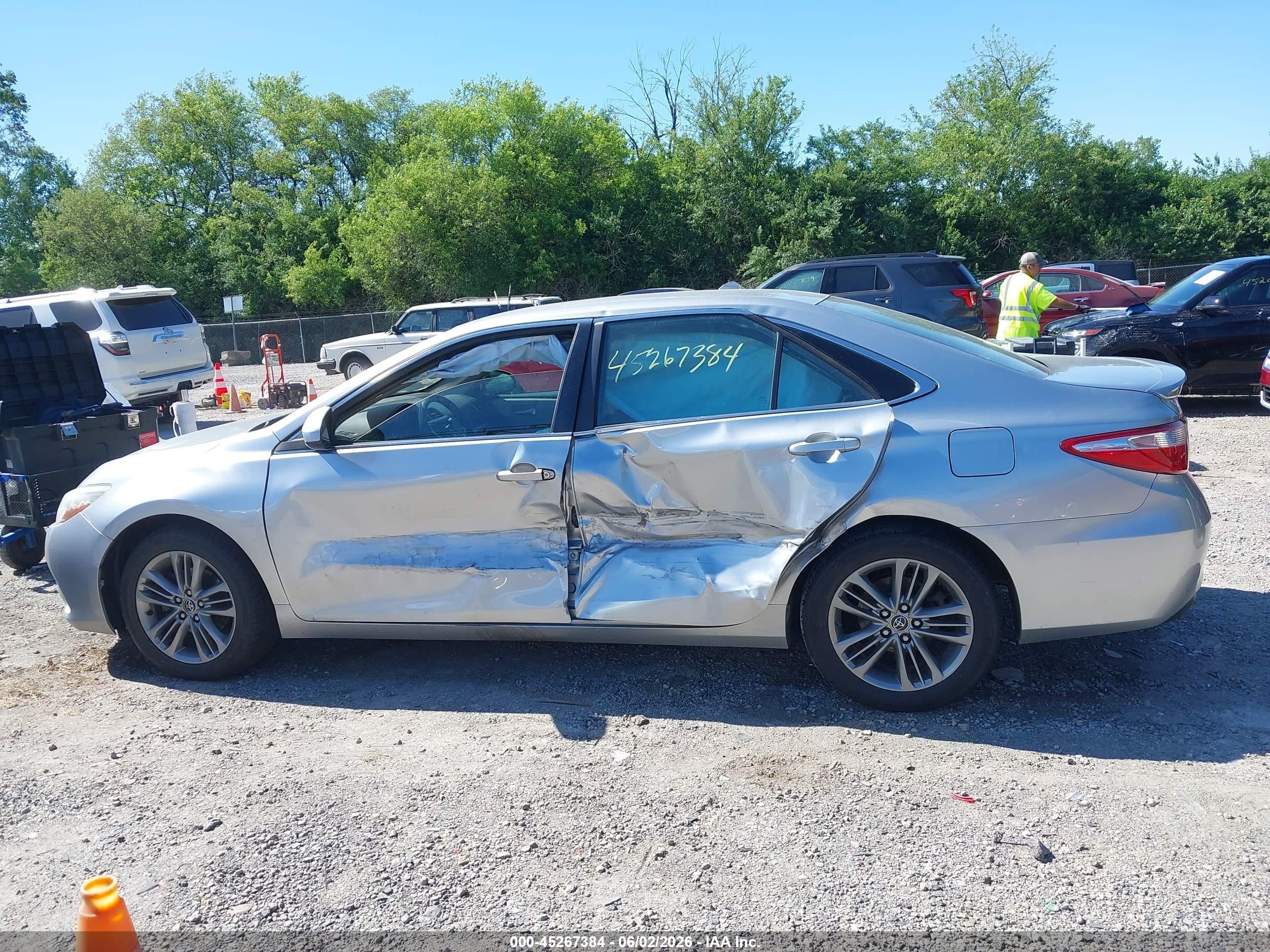 2015 Toyota Camry Se Silver vin: 4T1BF1FK0FU488692