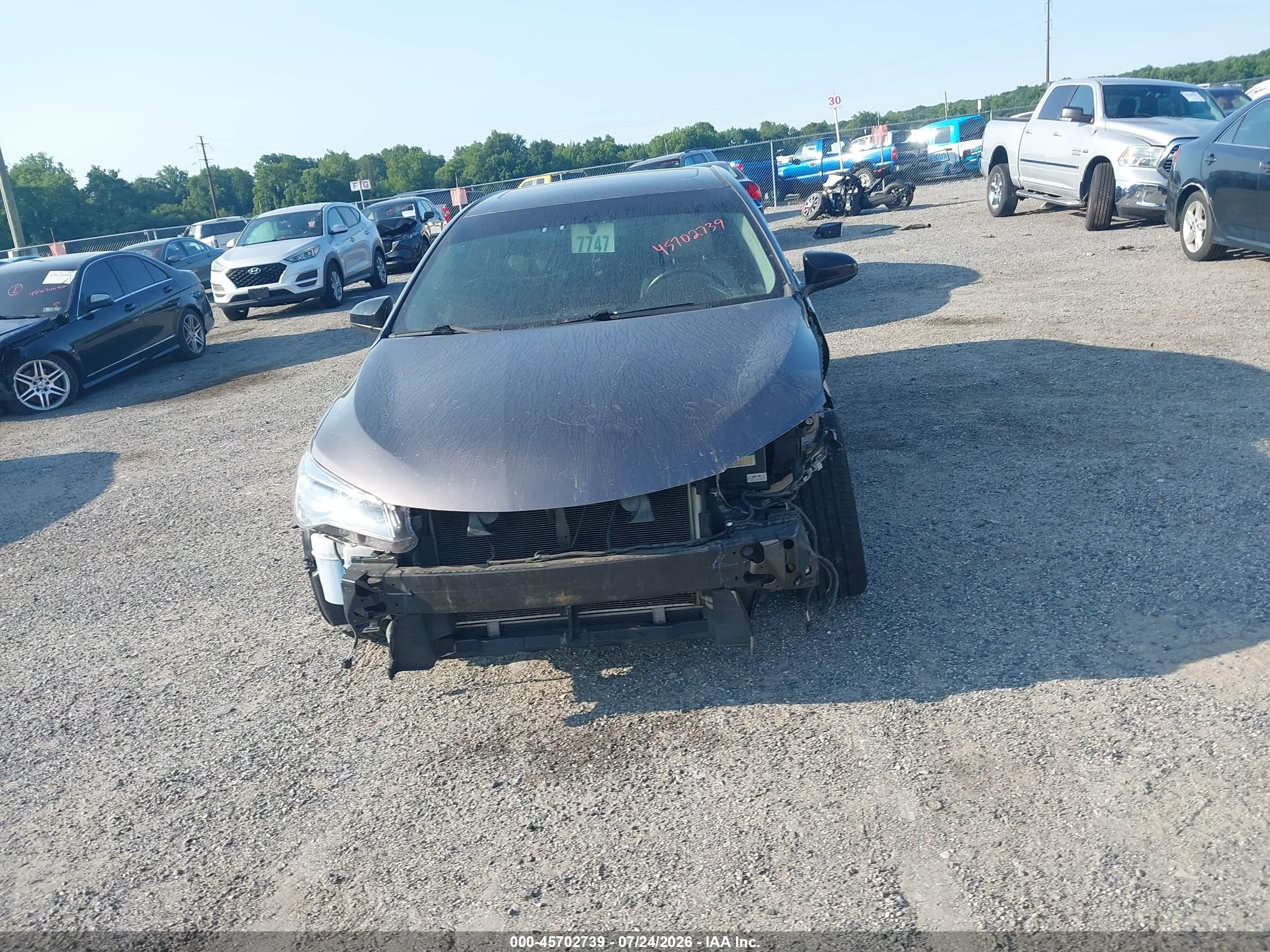 2015 Toyota Camry Xle Серый vin: 4T1BF1FK0FU906636