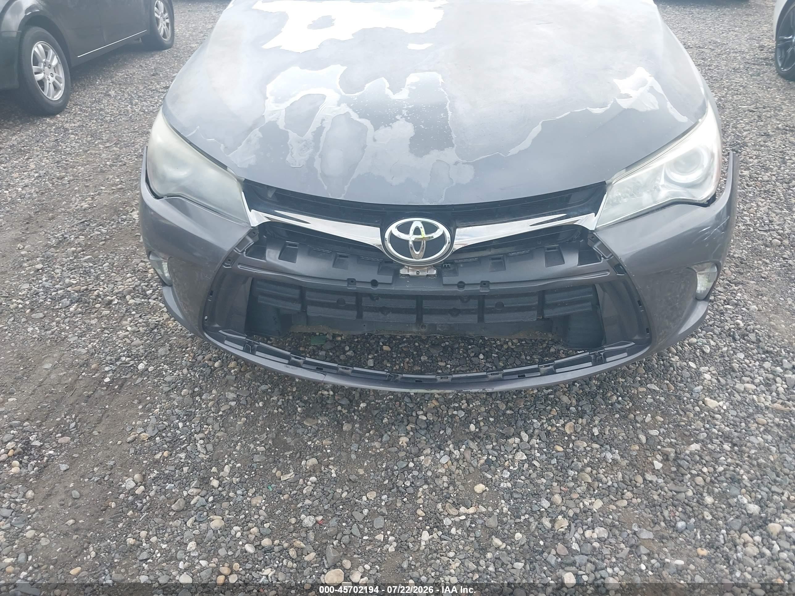 2015 Toyota Camry Se Gray vin: 4T1BF1FK0FU971454