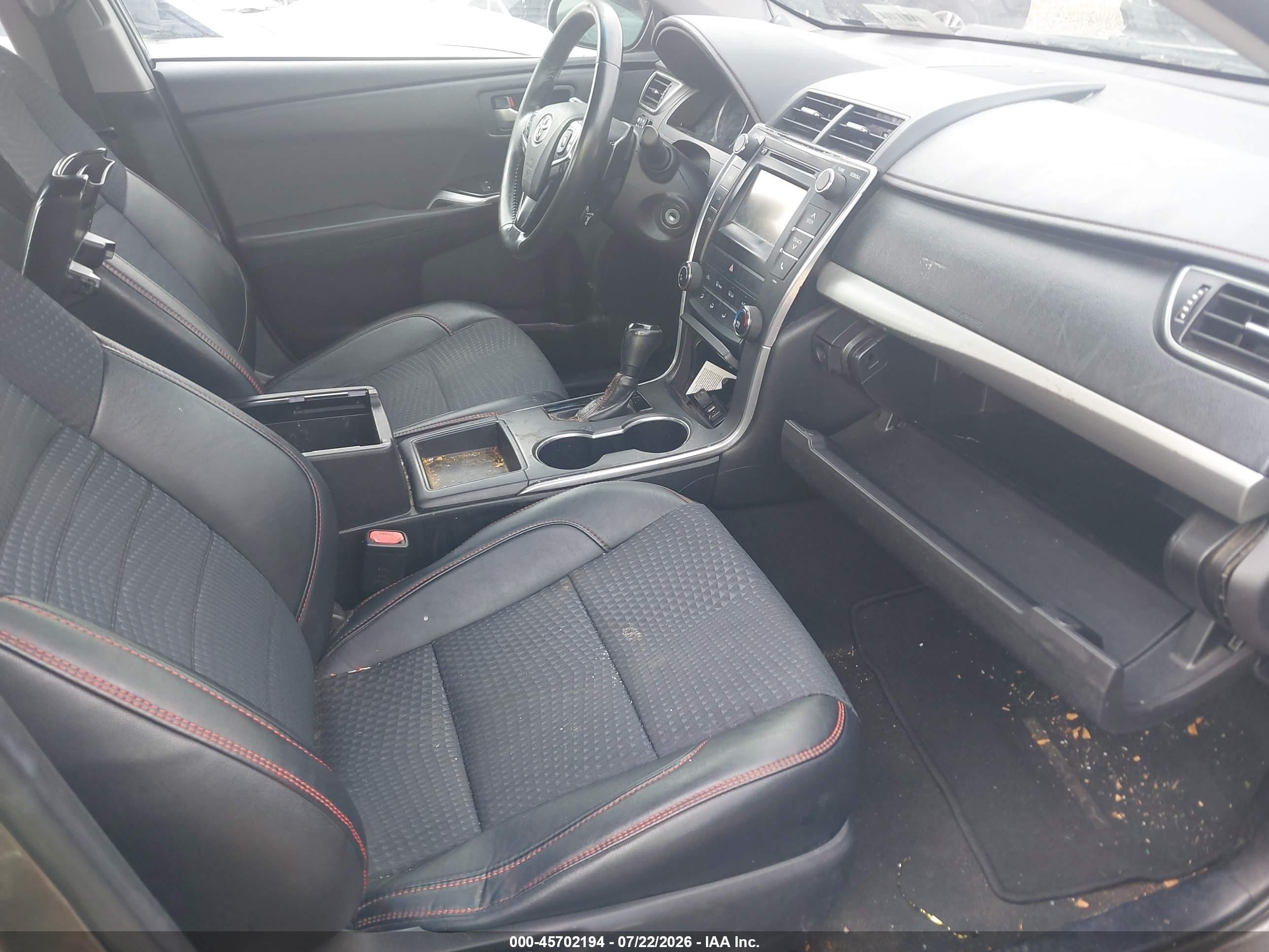 2015 Toyota Camry Se Gray vin: 4T1BF1FK0FU971454