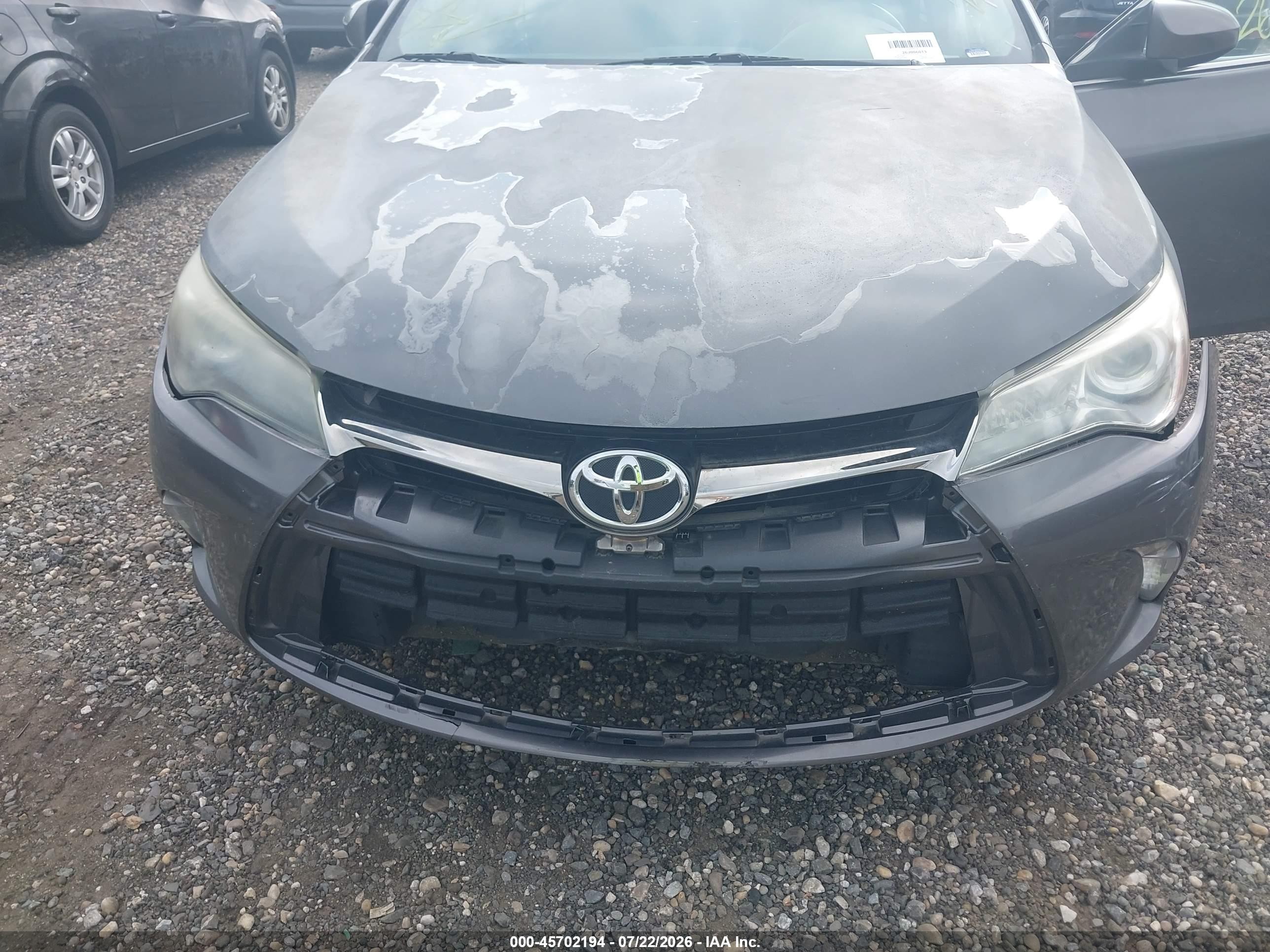 2015 Toyota Camry Se Gray vin: 4T1BF1FK0FU971454
