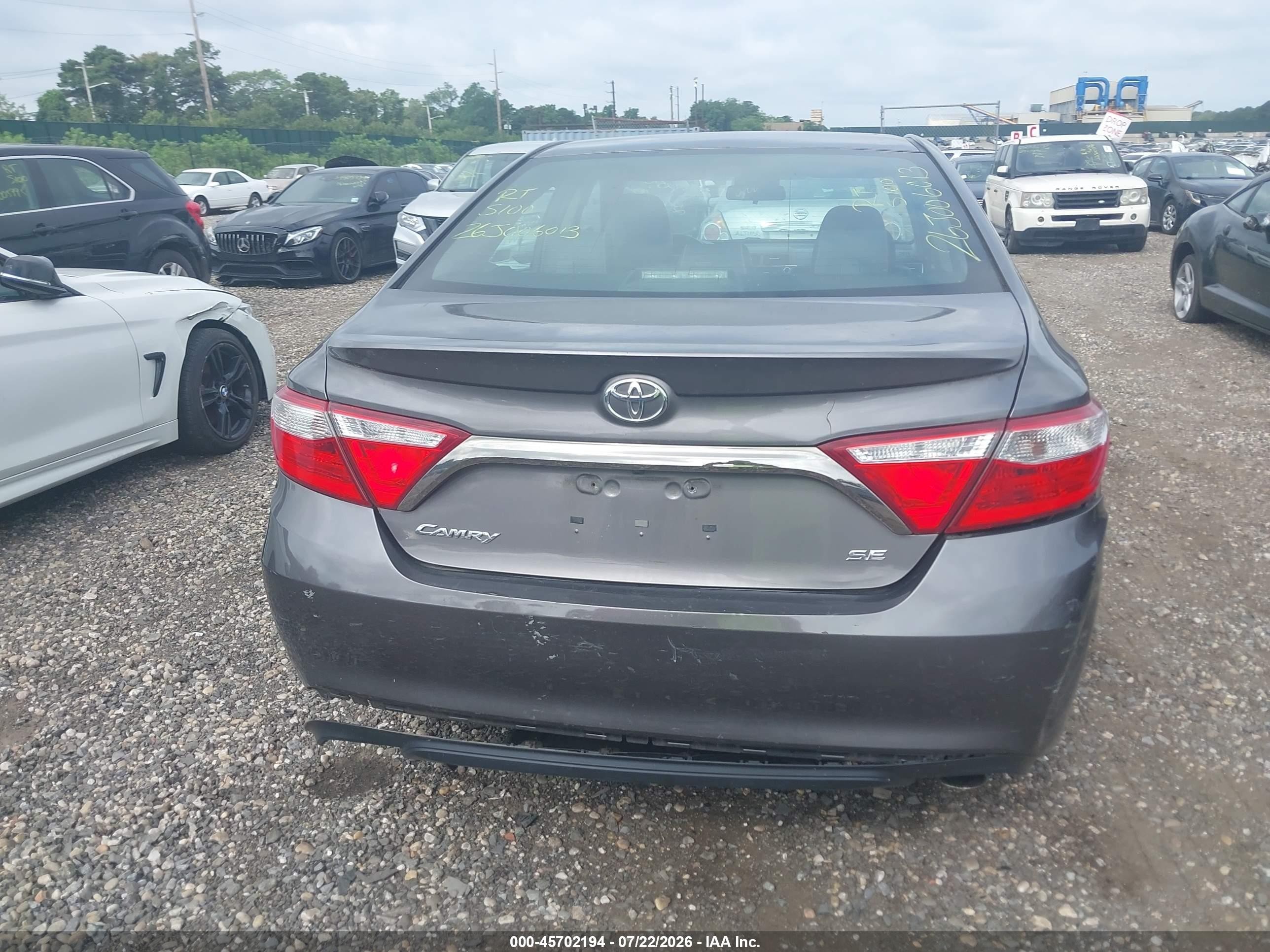 2015 Toyota Camry Se Gray vin: 4T1BF1FK0FU971454