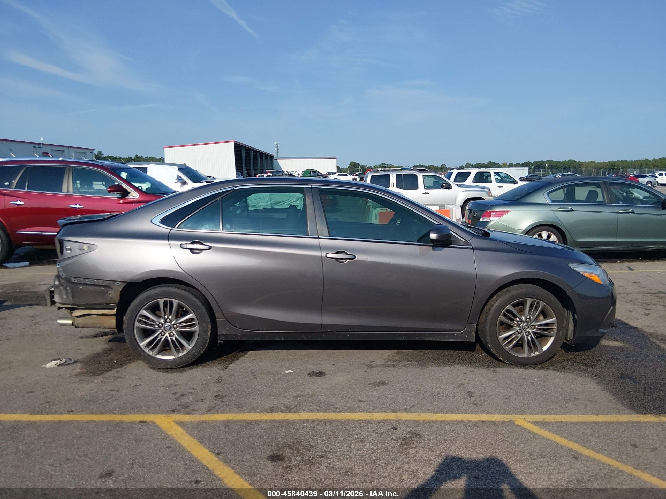 2016 Toyota Camry Se Gray vin: 4T1BF1FK0GU131255
