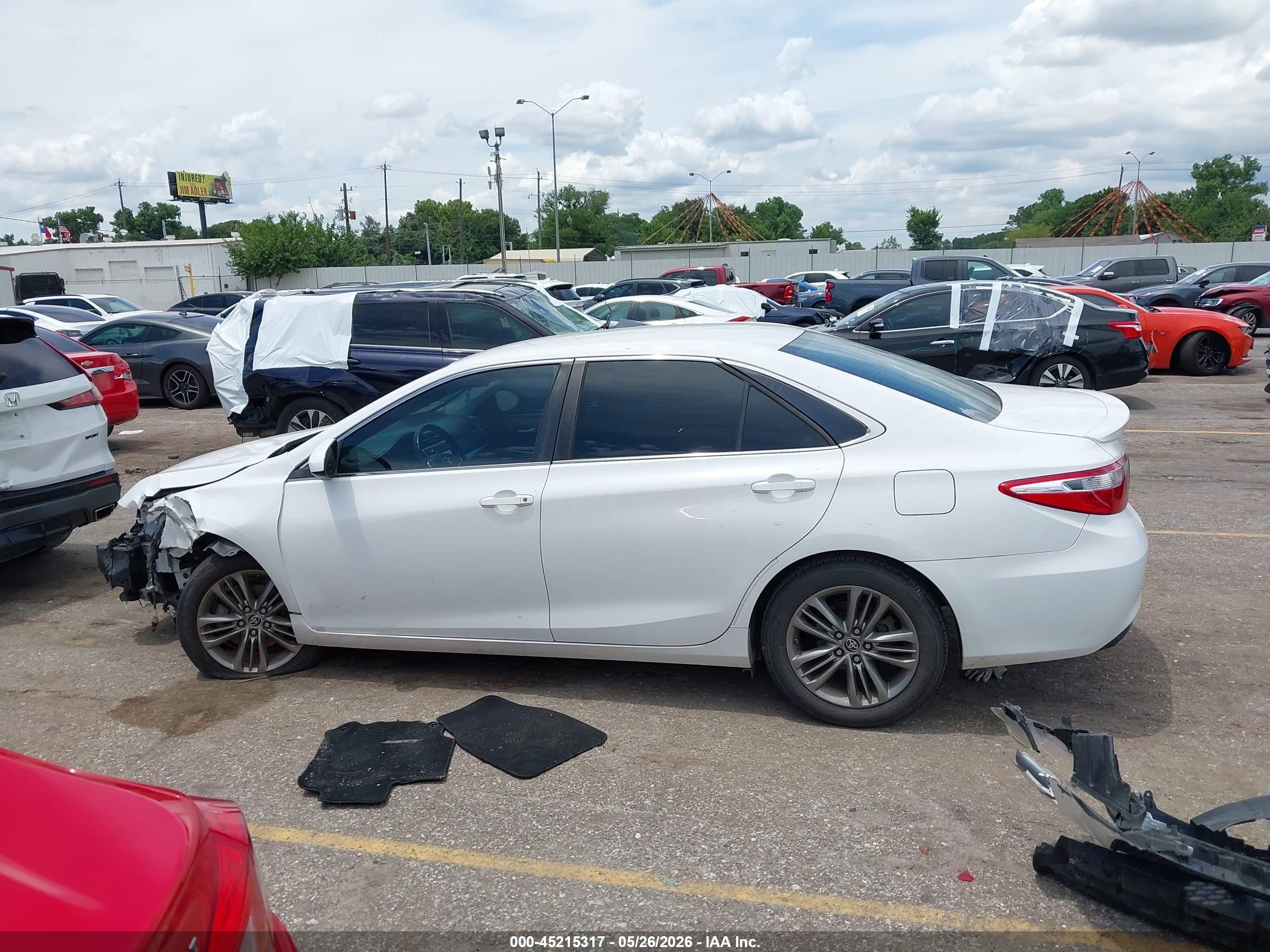 2016 Toyota Camry Se White vin: 4T1BF1FK0GU137315