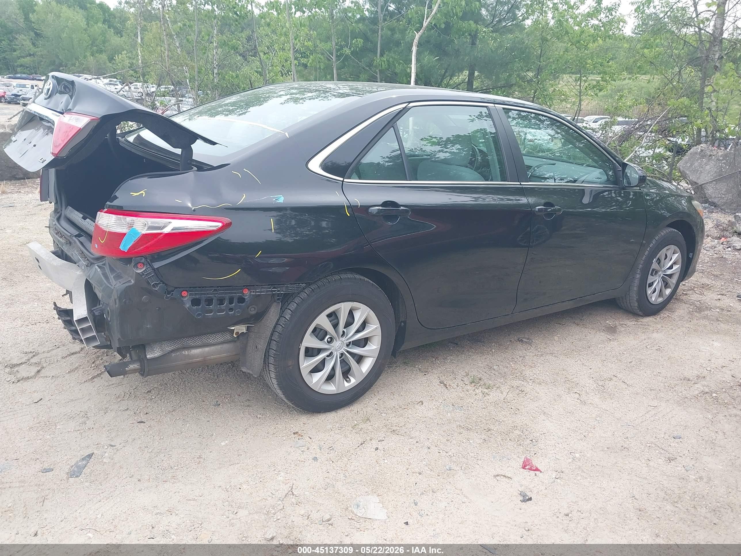 2017 Toyota Camry Le Black vin: 4T1BF1FK0HU276216