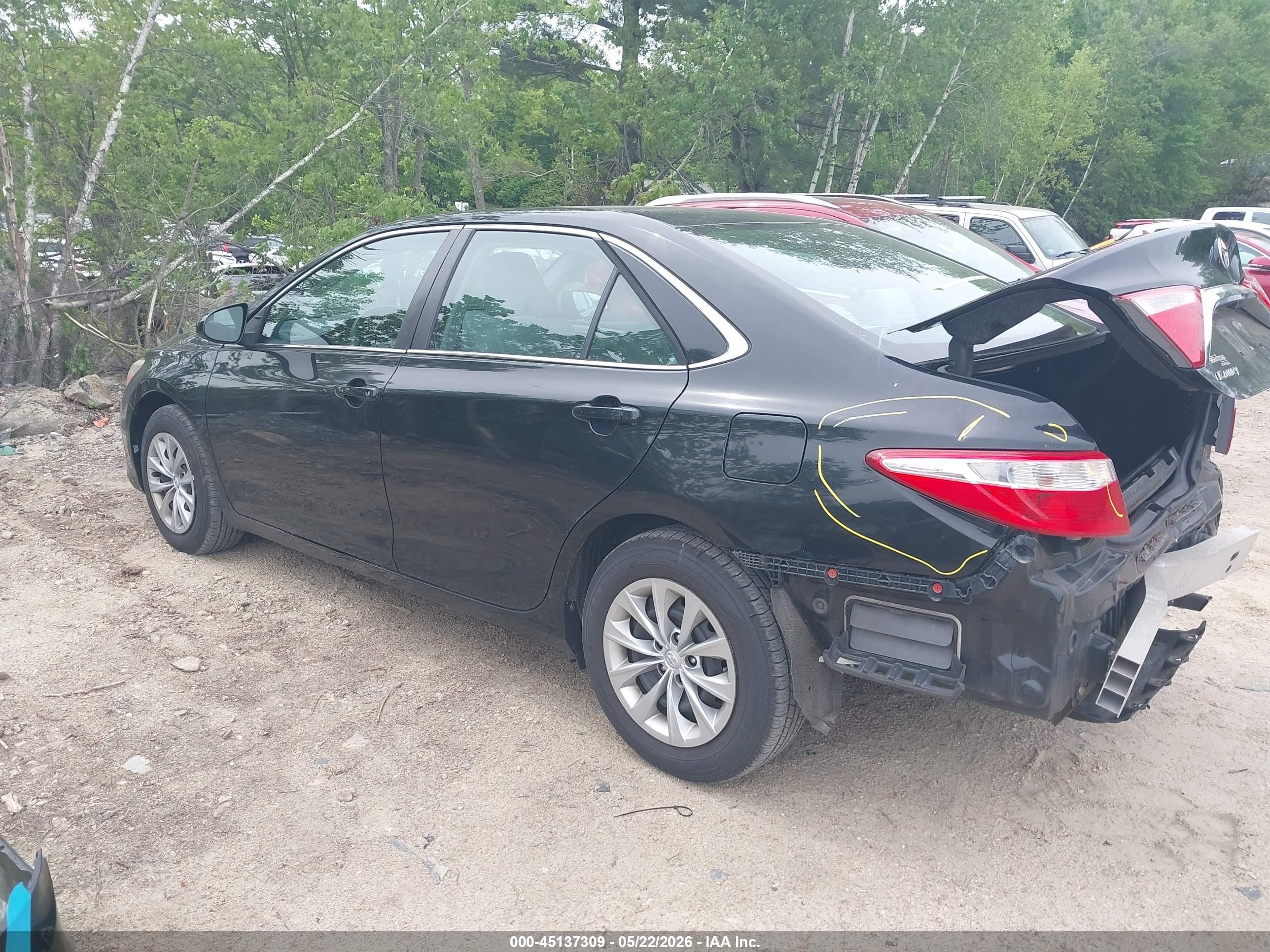 2017 Toyota Camry Le Black vin: 4T1BF1FK0HU276216