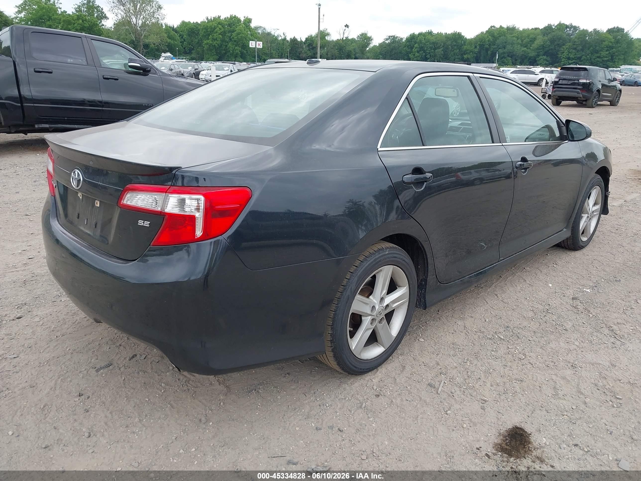 2012 Toyota Camry Se Black vin: 4T1BF1FK1CU010549