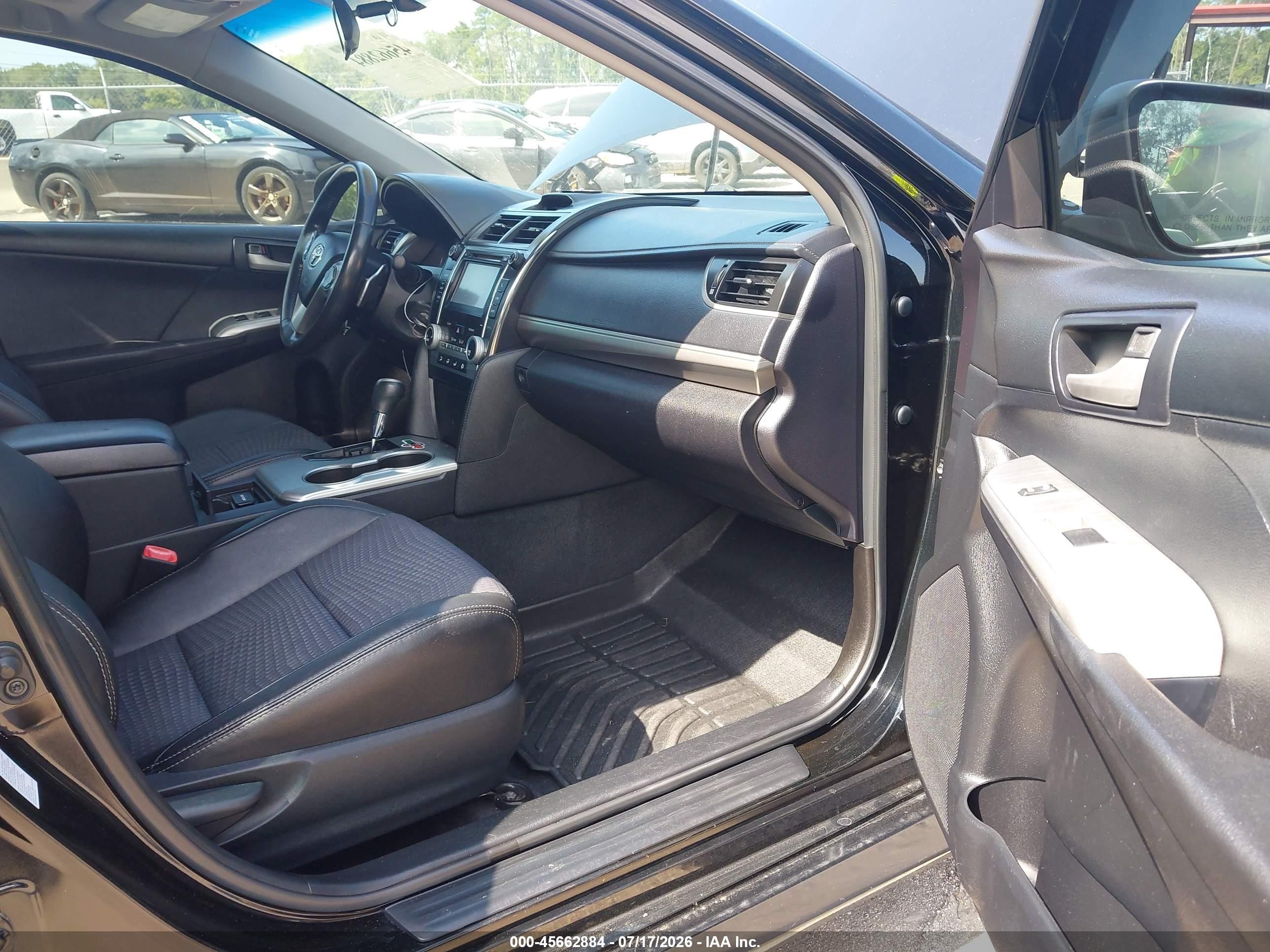 2012 Toyota Camry Se Black vin: 4T1BF1FK1CU041316