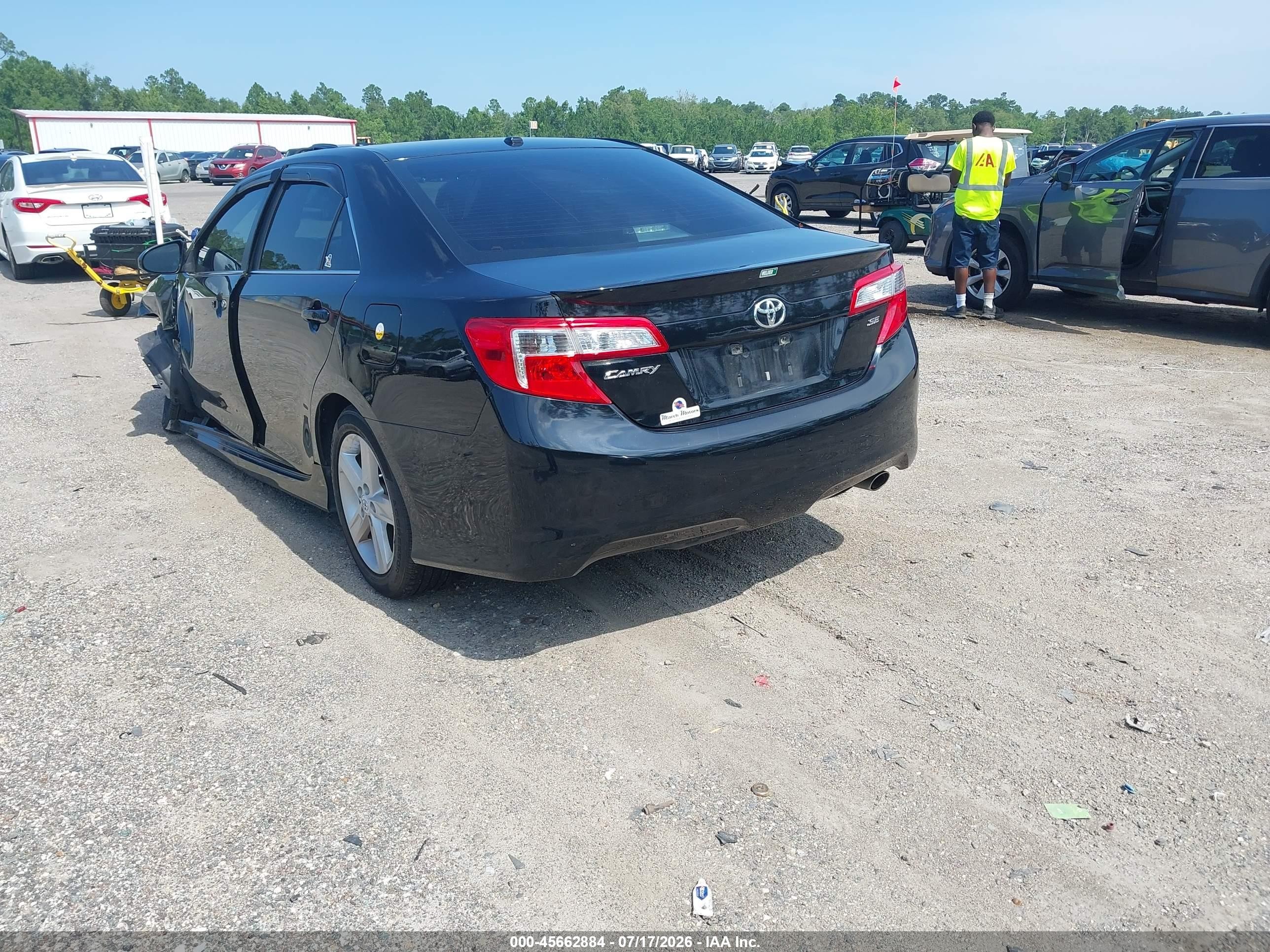 2012 Toyota Camry Se Black vin: 4T1BF1FK1CU041316