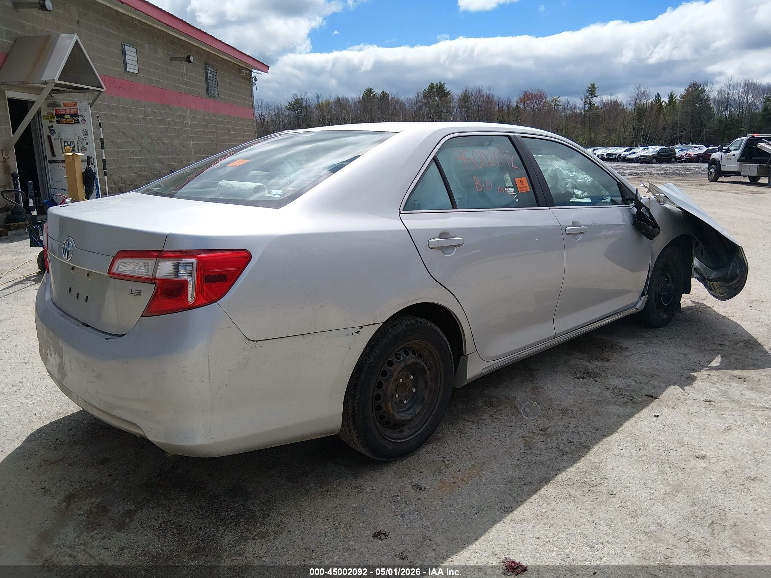 2012 Toyota Camry Le Silver vin: 4T1BF1FK1CU043891
