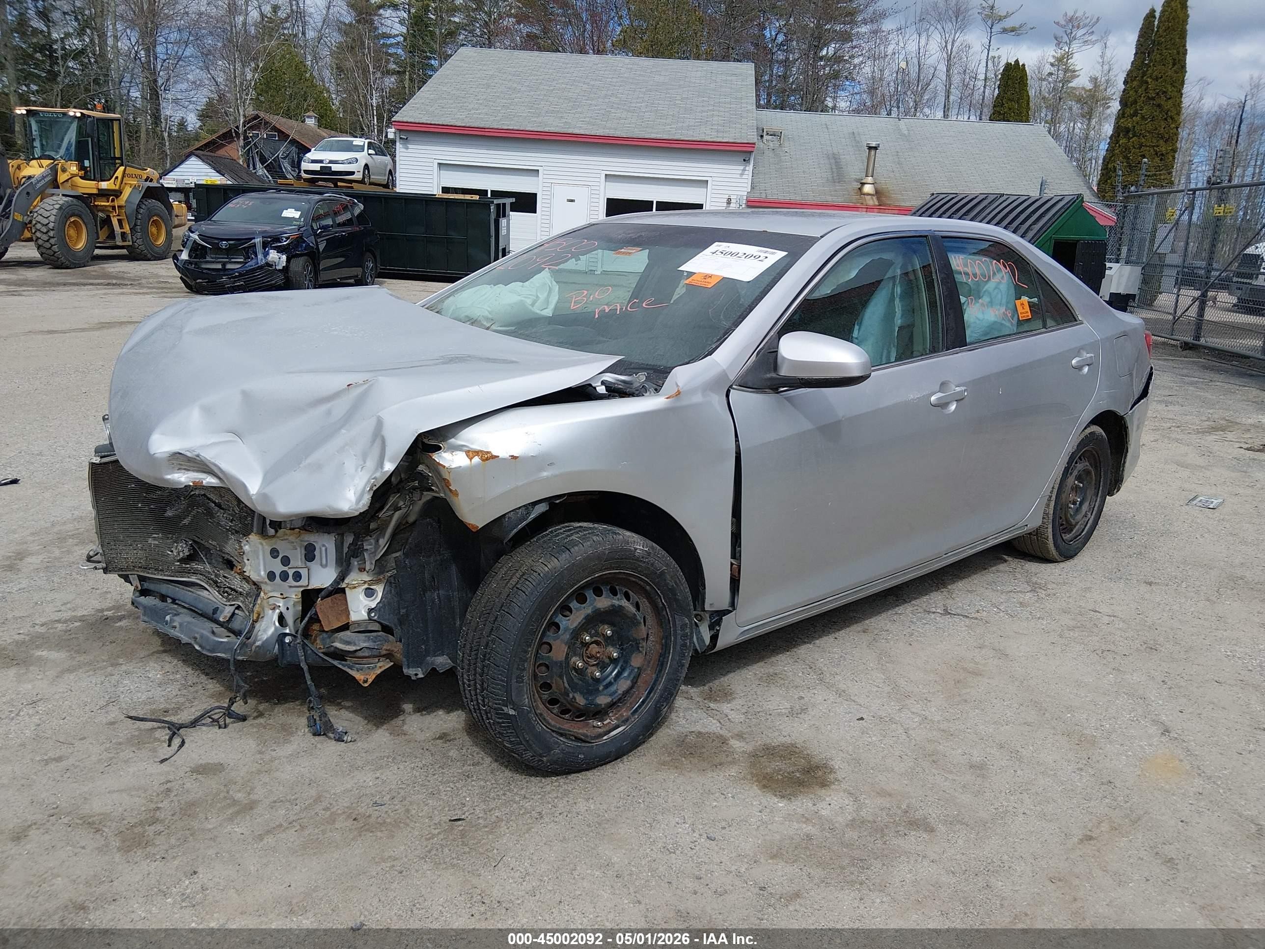 2012 Toyota Camry Le Silver vin: 4T1BF1FK1CU043891