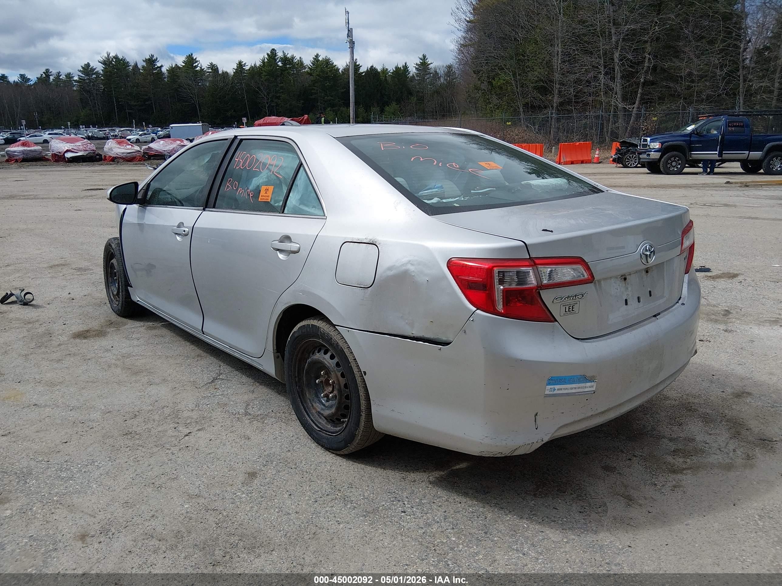 2012 Toyota Camry Le Silver vin: 4T1BF1FK1CU043891
