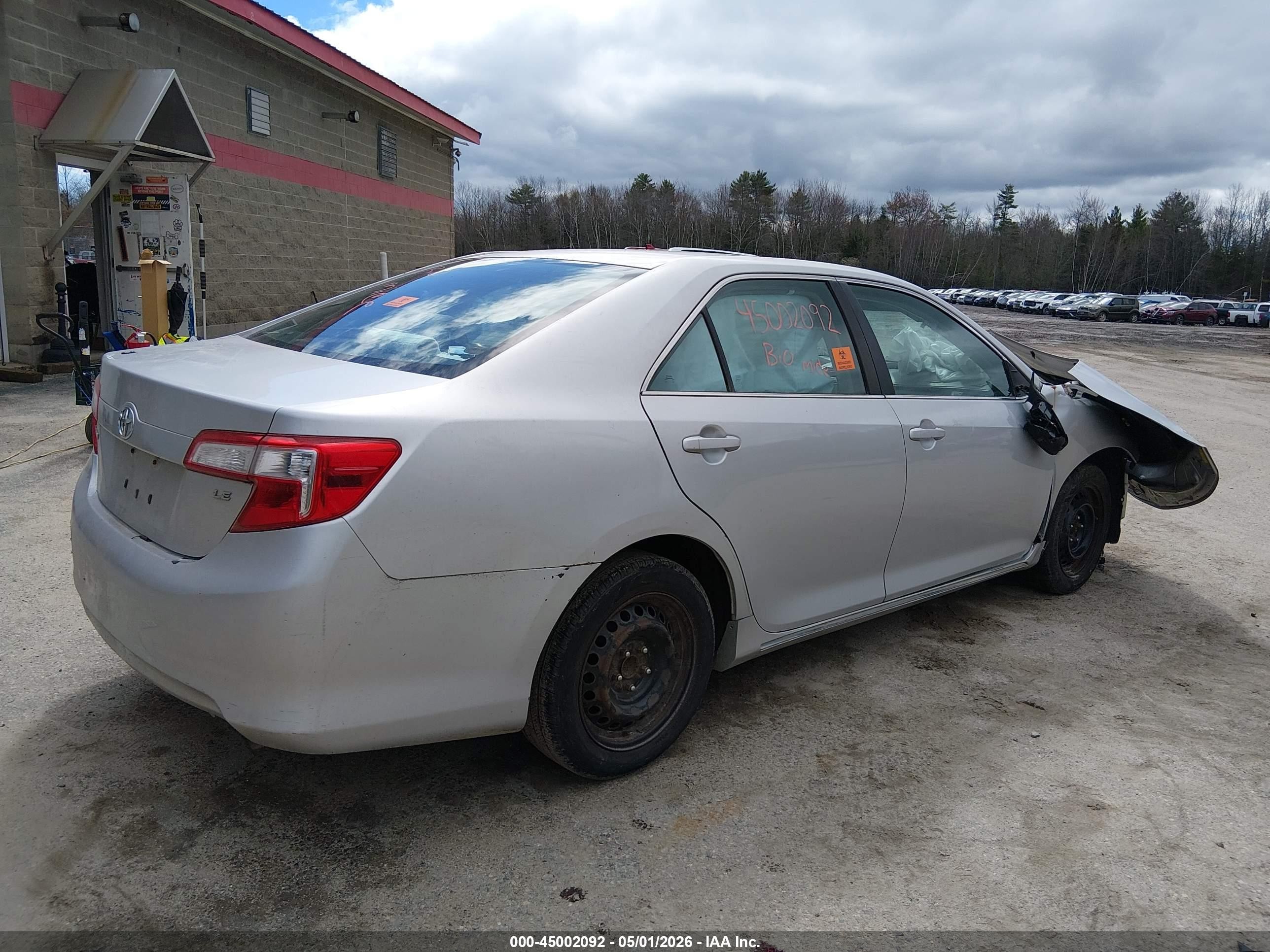 2012 Toyota Camry Le Silver vin: 4T1BF1FK1CU043891