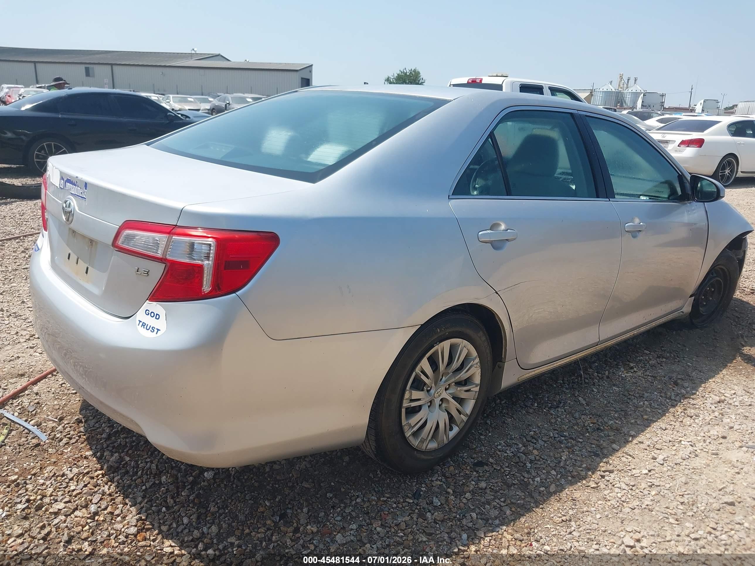 2012 Toyota Camry Le Silver vin: 4T1BF1FK1CU043941