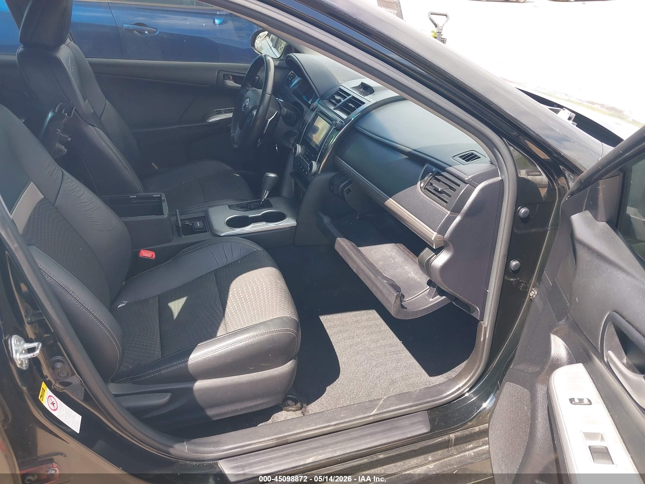 2012 Toyota Camry Se Black vin: 4T1BF1FK1CU062831