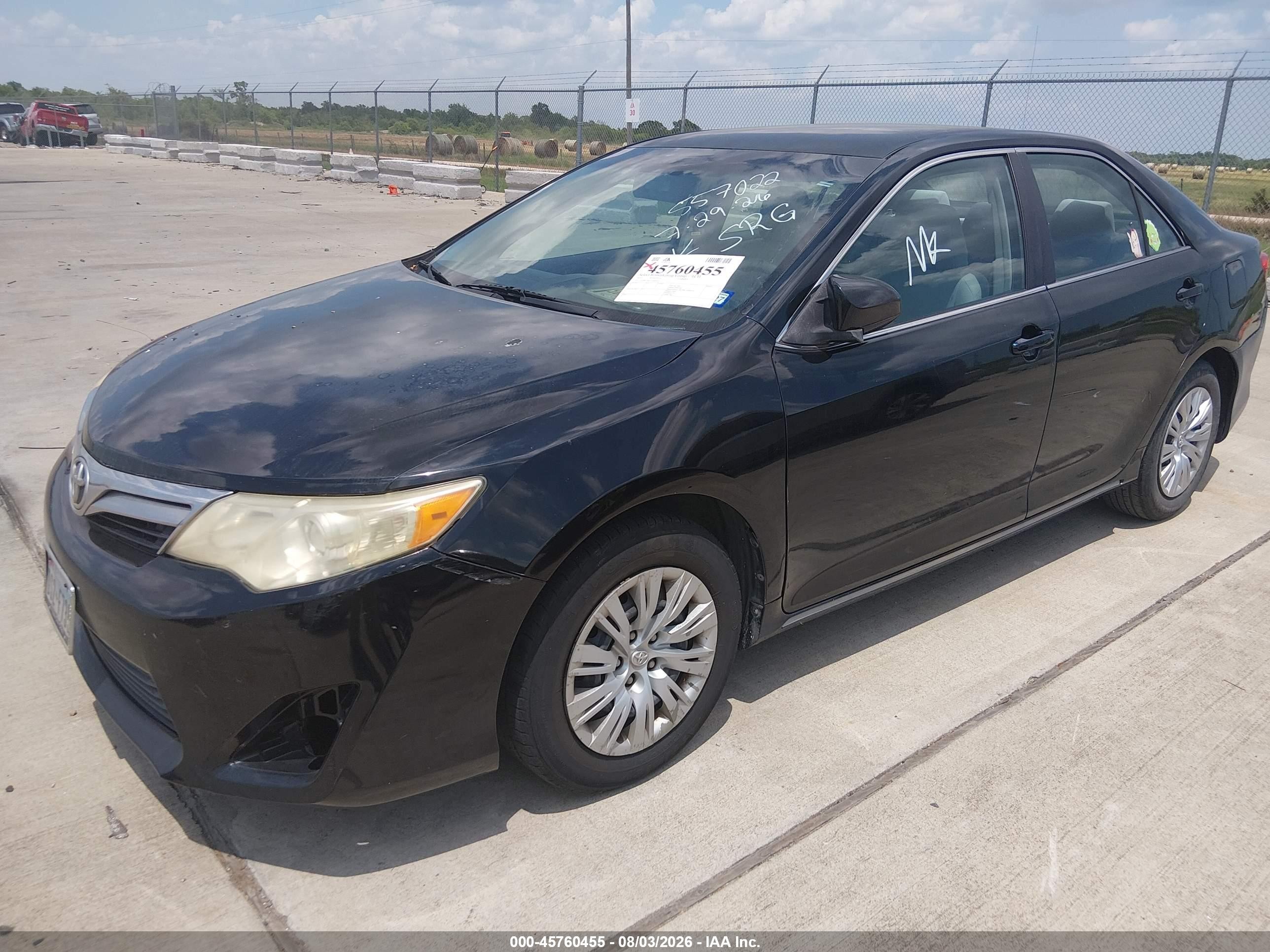 2012 Toyota Camry Le Black vin: 4T1BF1FK1CU063185