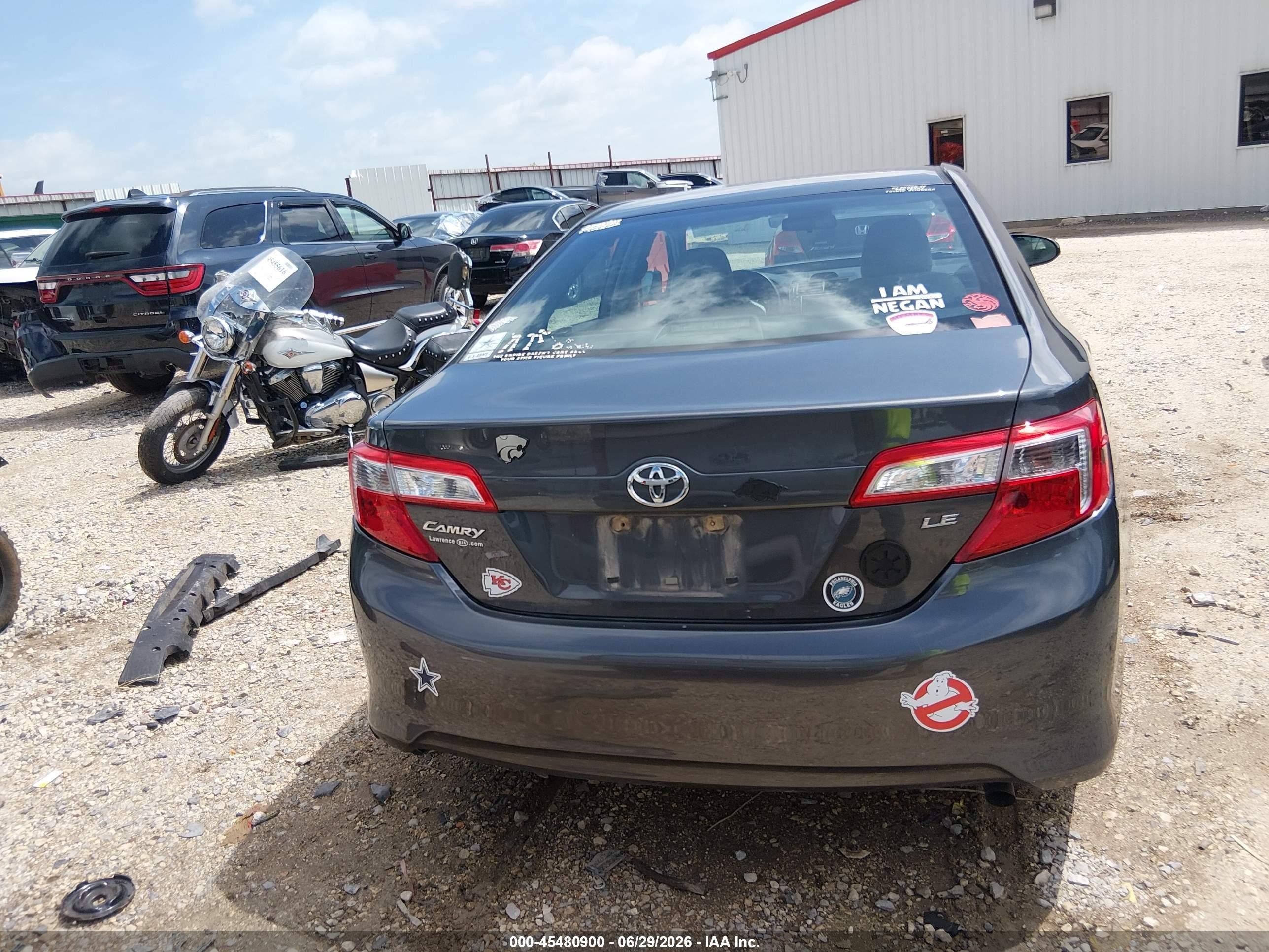 2012 Toyota Camry Le Black vin: 4T1BF1FK1CU065907