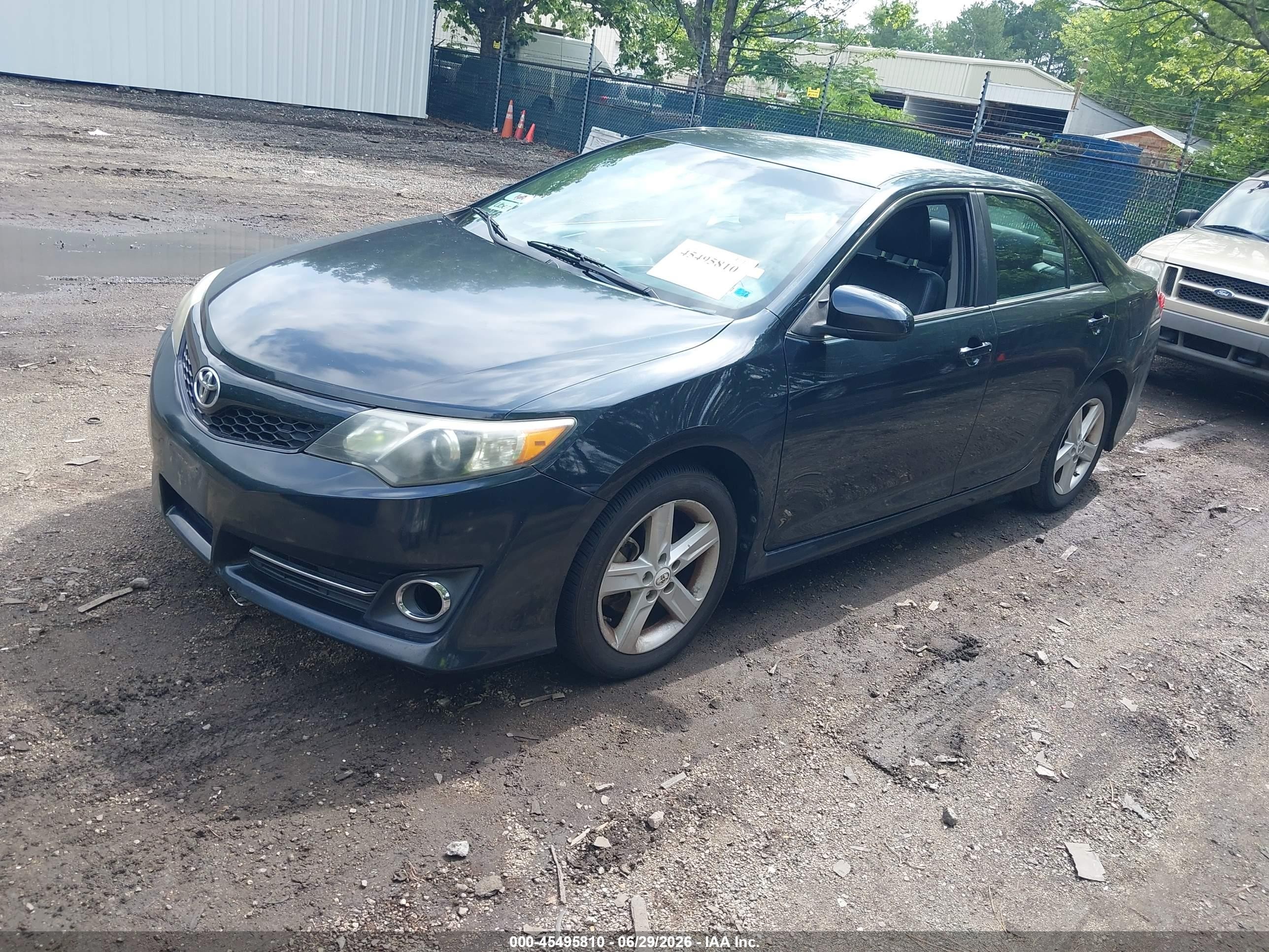 2012 Toyota Camry Se Black vin: 4T1BF1FK1CU069780