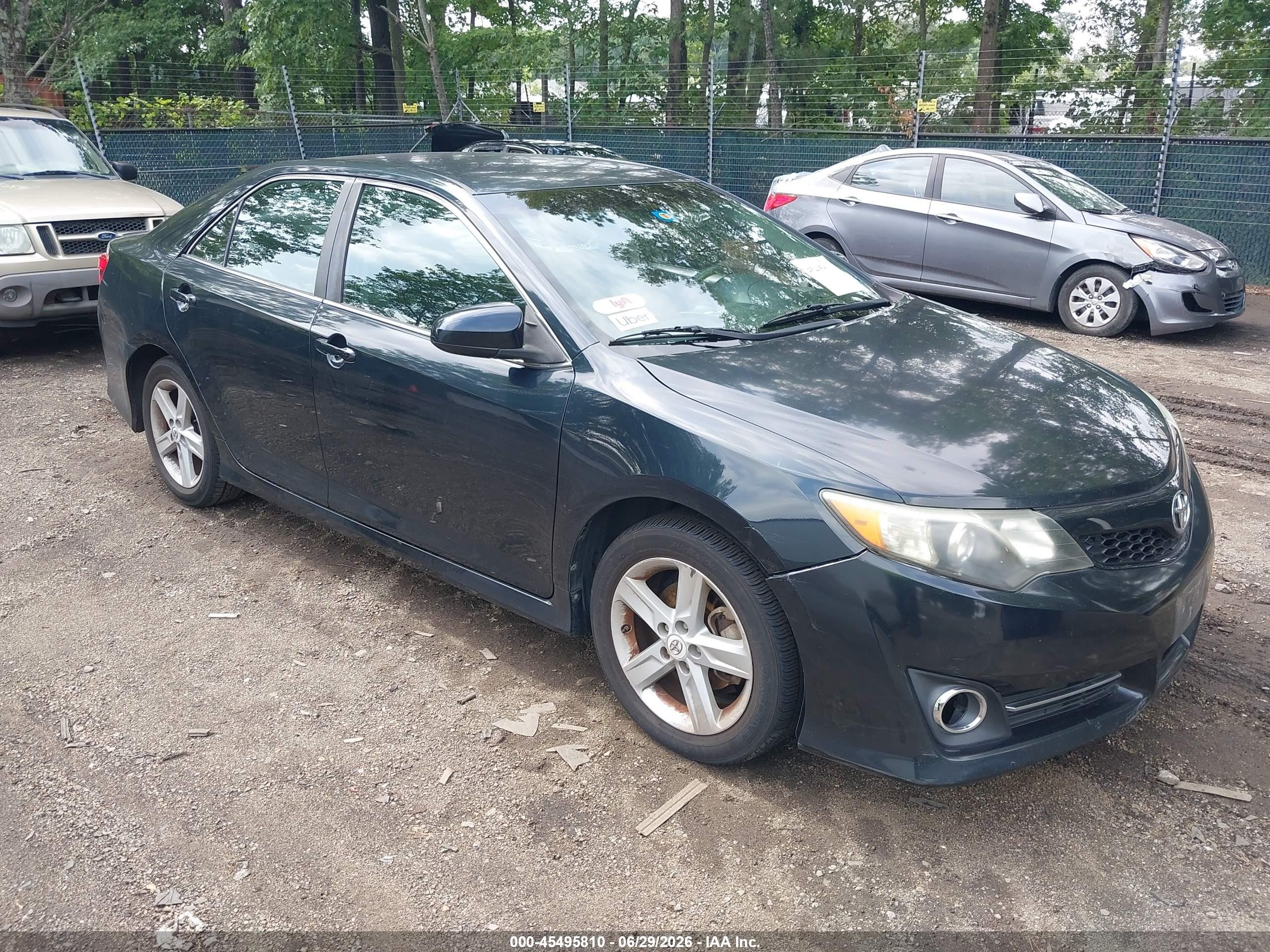 2012 Toyota Camry Se Black vin: 4T1BF1FK1CU069780