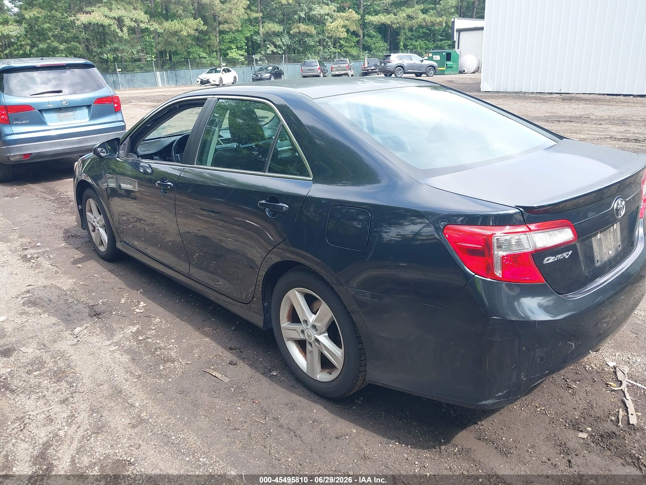 2012 Toyota Camry Se Black vin: 4T1BF1FK1CU069780
