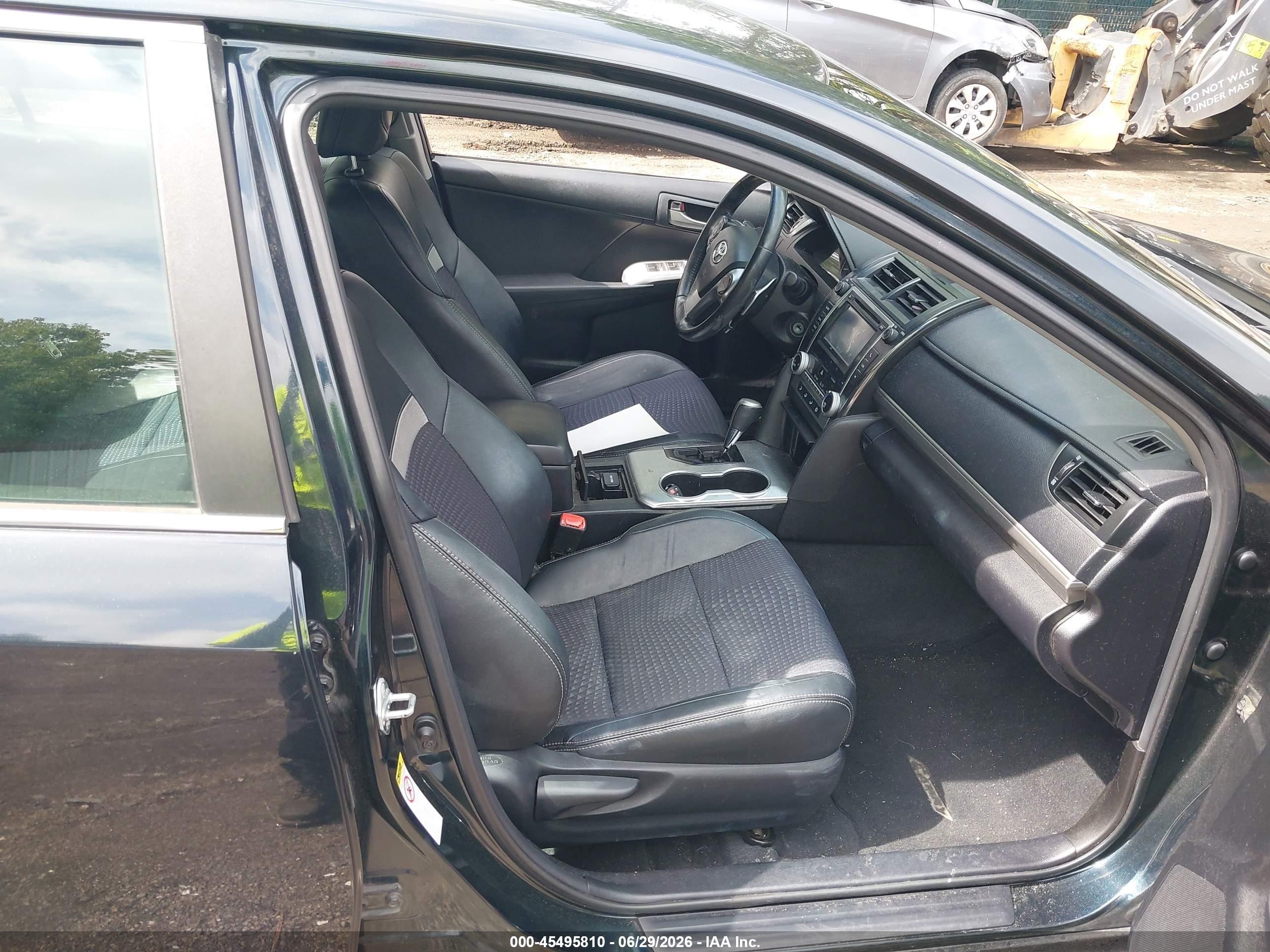 2012 Toyota Camry Se Black vin: 4T1BF1FK1CU069780
