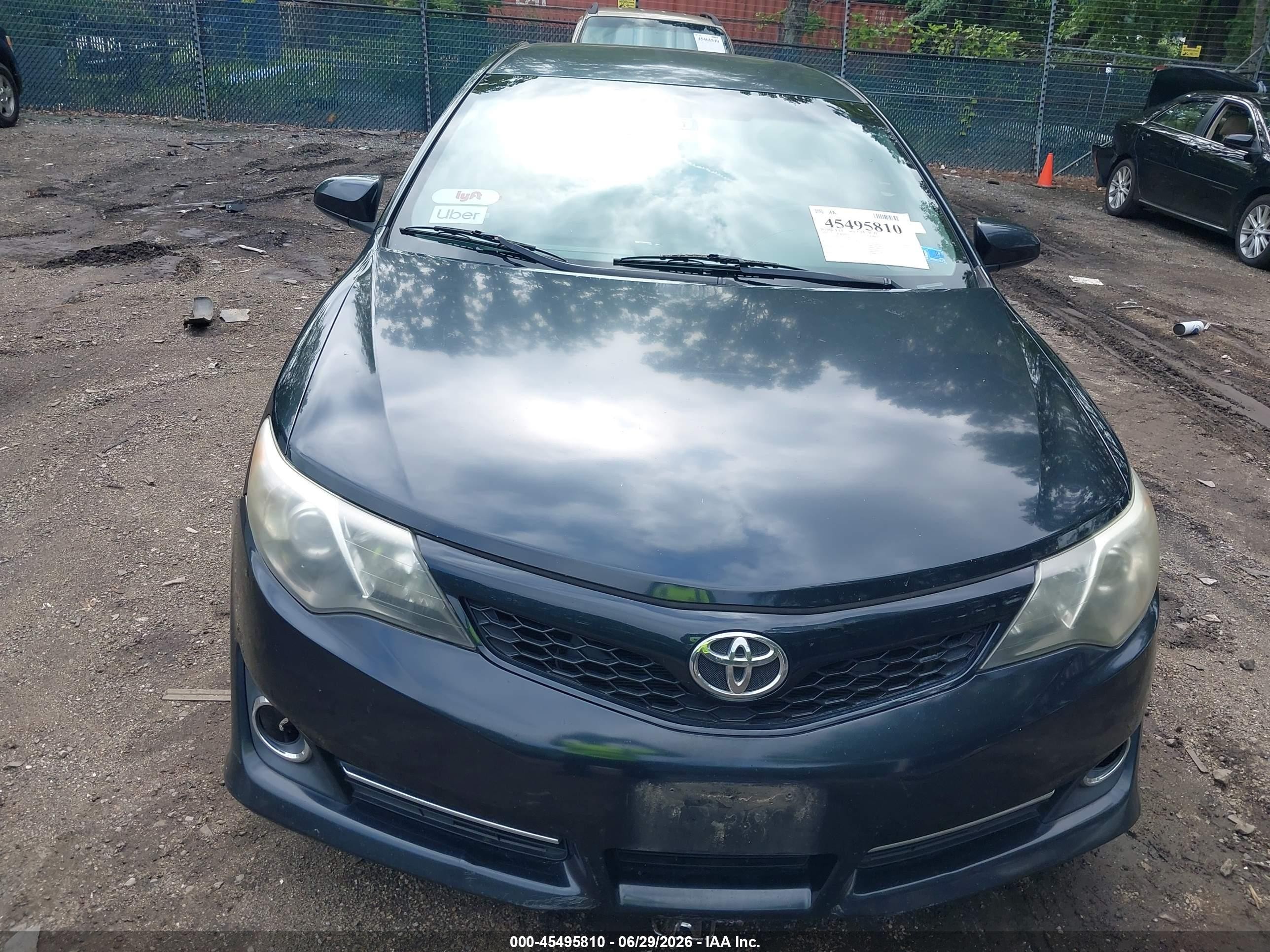 2012 Toyota Camry Se Black vin: 4T1BF1FK1CU069780