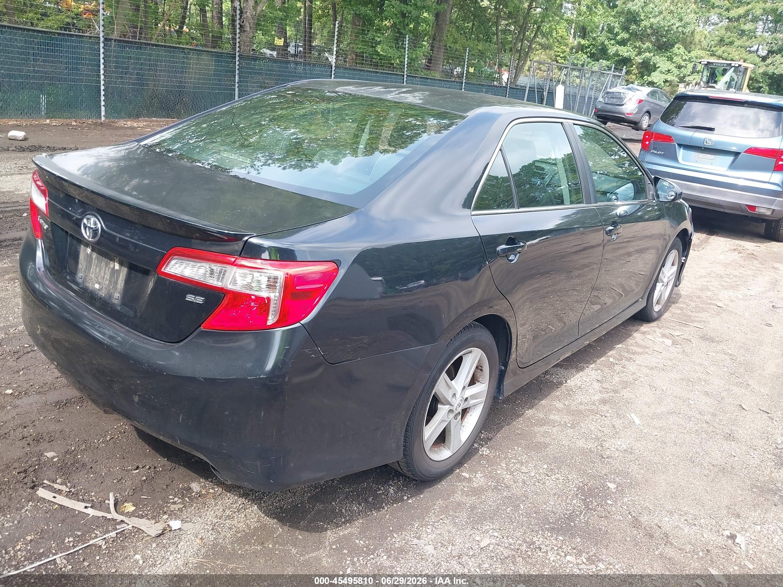 2012 Toyota Camry Se Black vin: 4T1BF1FK1CU069780
