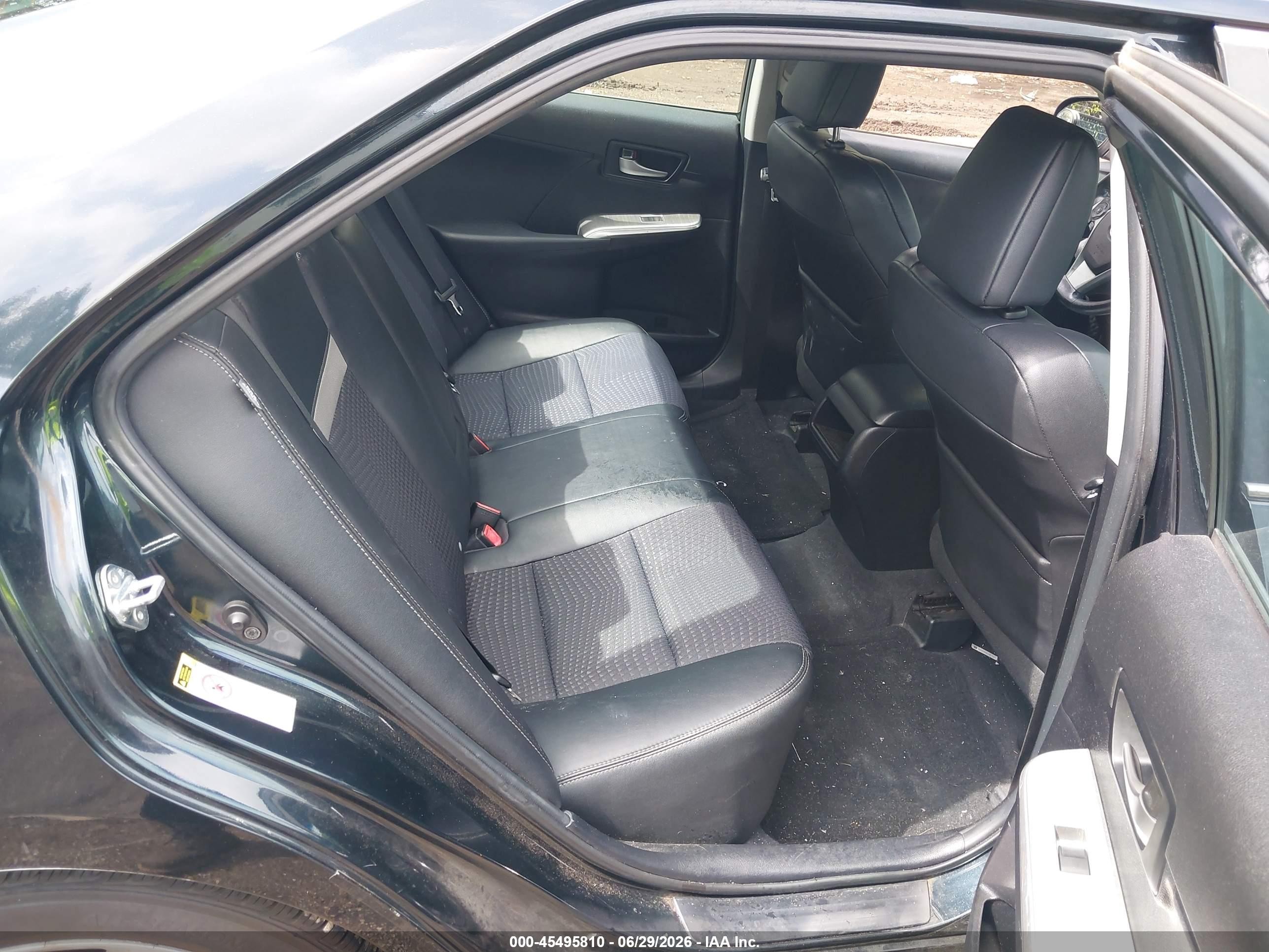 2012 Toyota Camry Se Black vin: 4T1BF1FK1CU069780