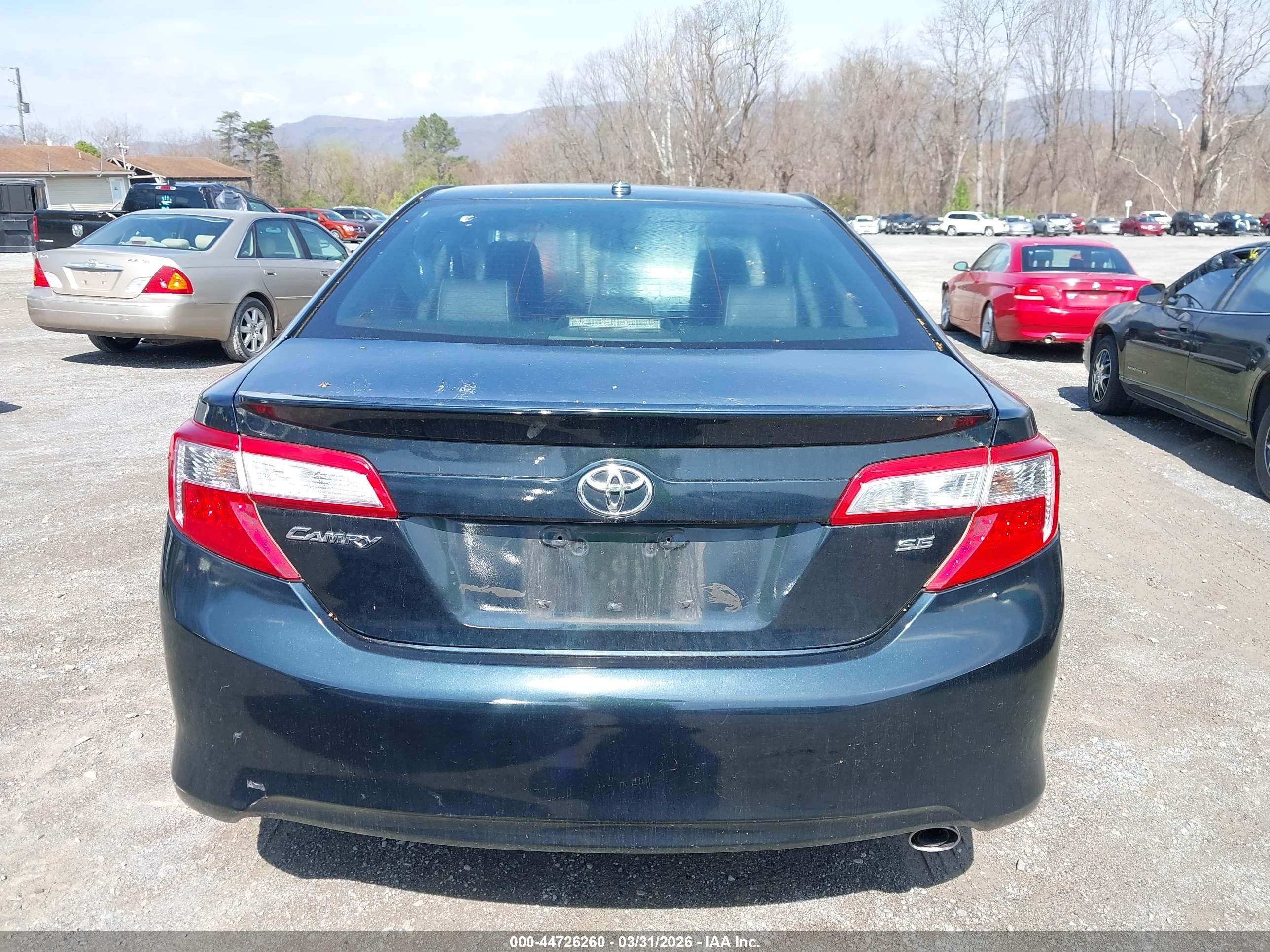 2012 Toyota Camry Se Black vin: 4T1BF1FK1CU072291