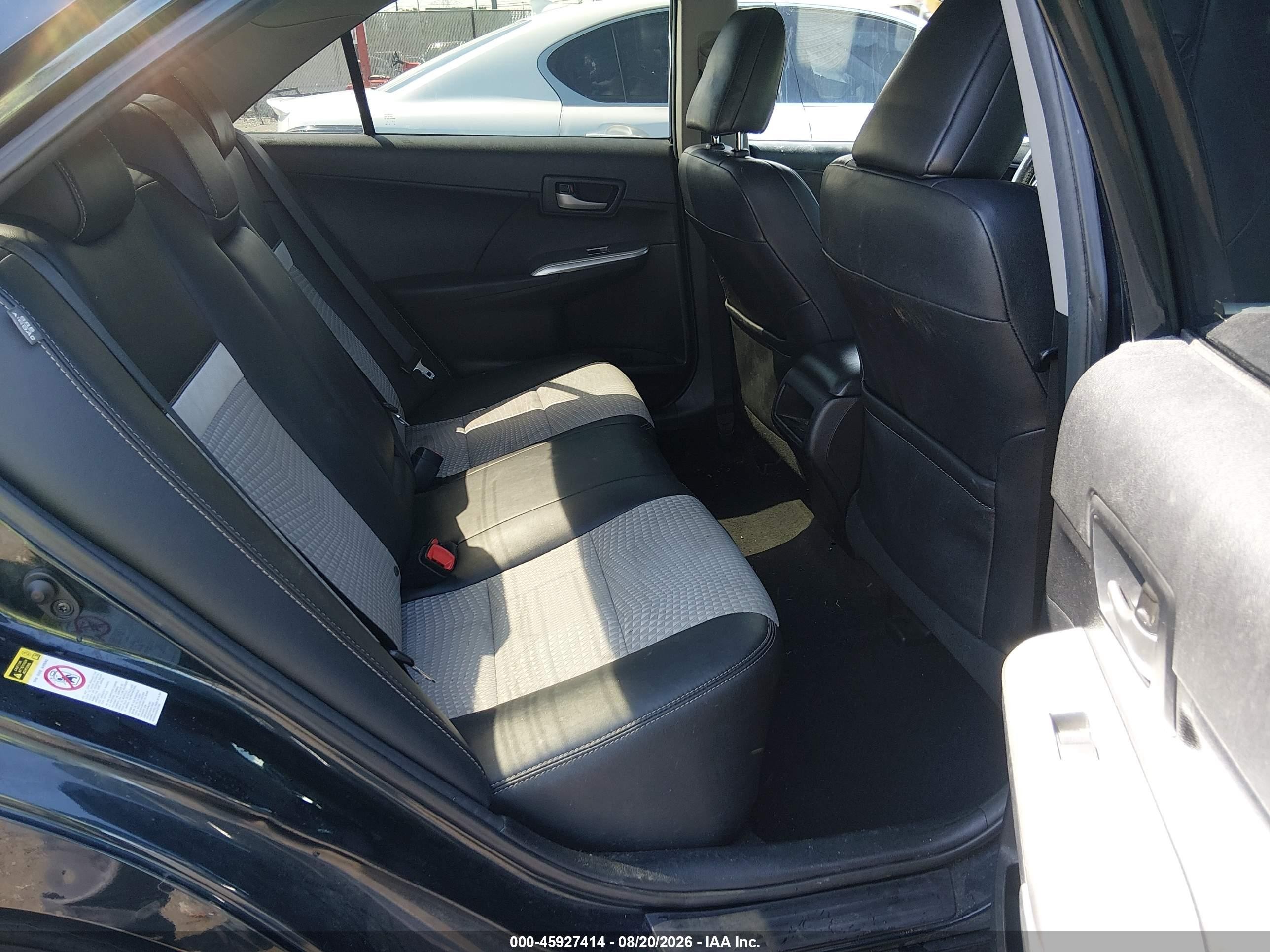 2012 Toyota Camry Se Black vin: 4T1BF1FK1CU081847