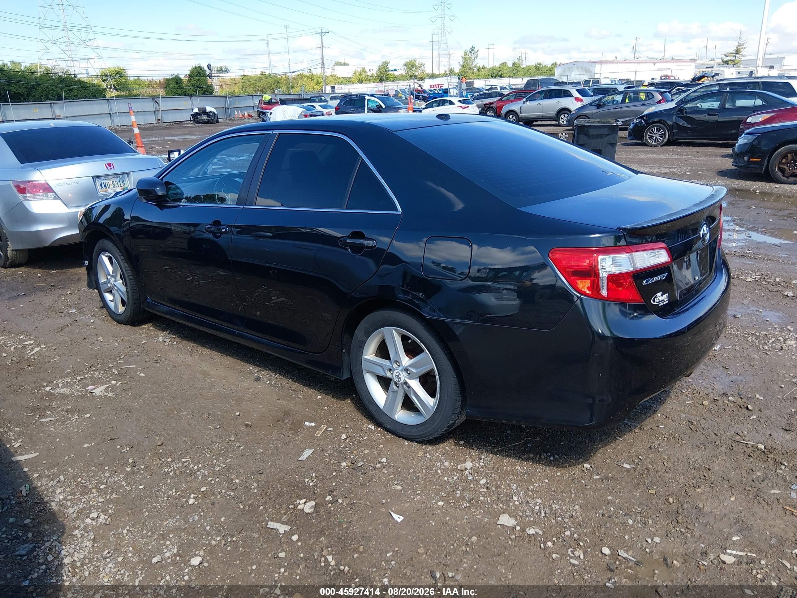 2012 Toyota Camry Se Black vin: 4T1BF1FK1CU081847