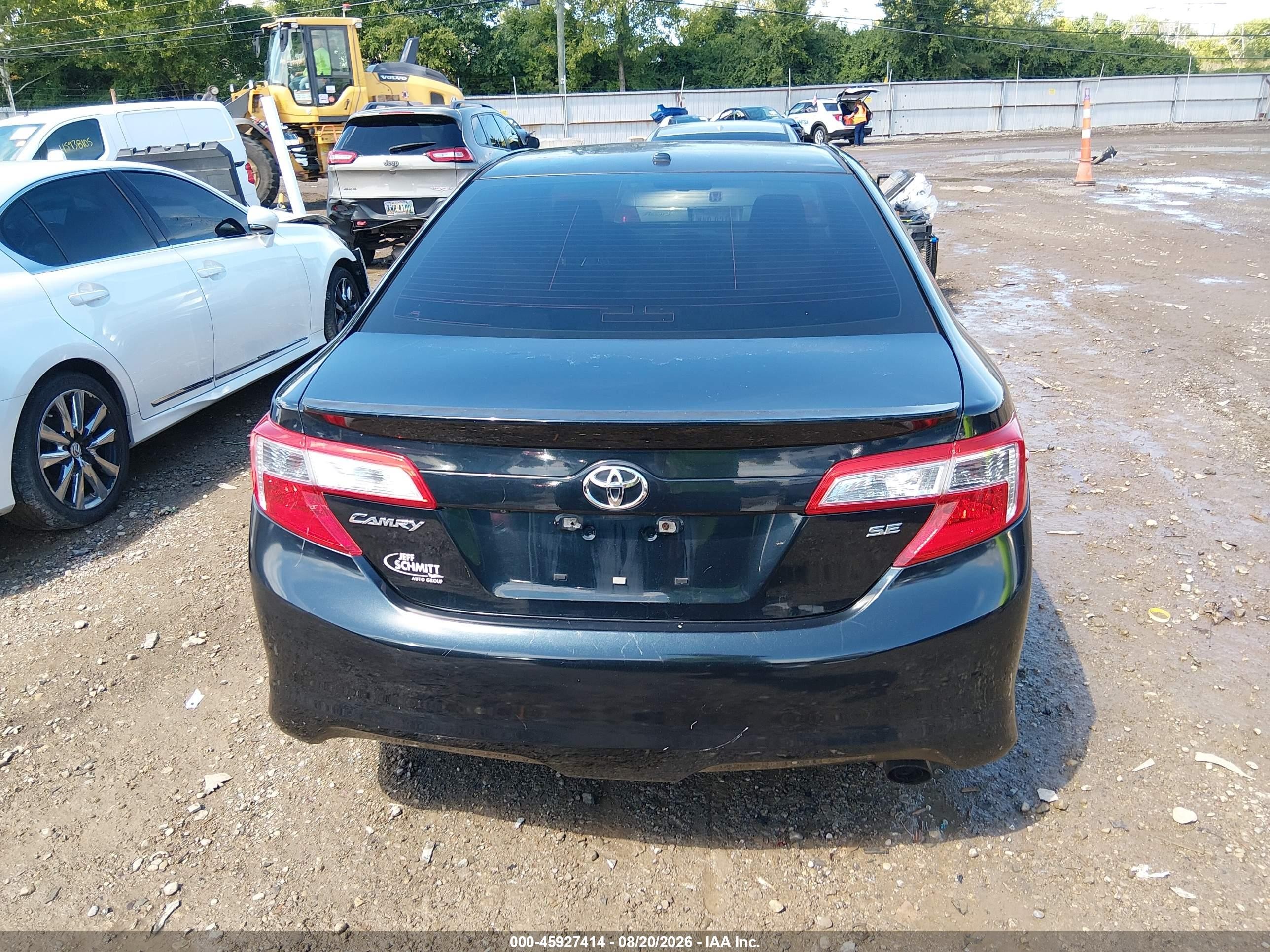 2012 Toyota Camry Se Black vin: 4T1BF1FK1CU081847