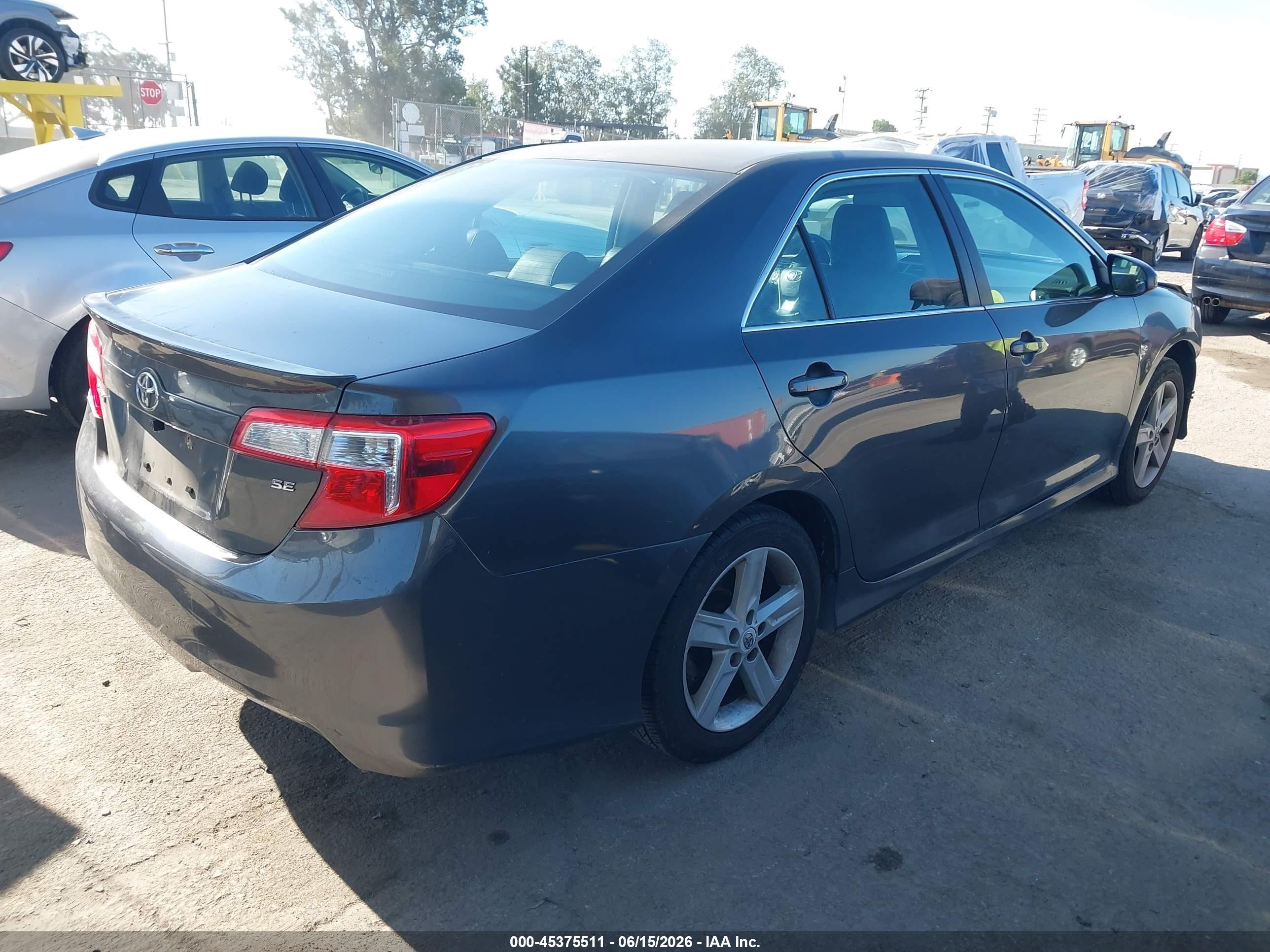 2012 Toyota Camry Se Серый vin: 4T1BF1FK1CU083114