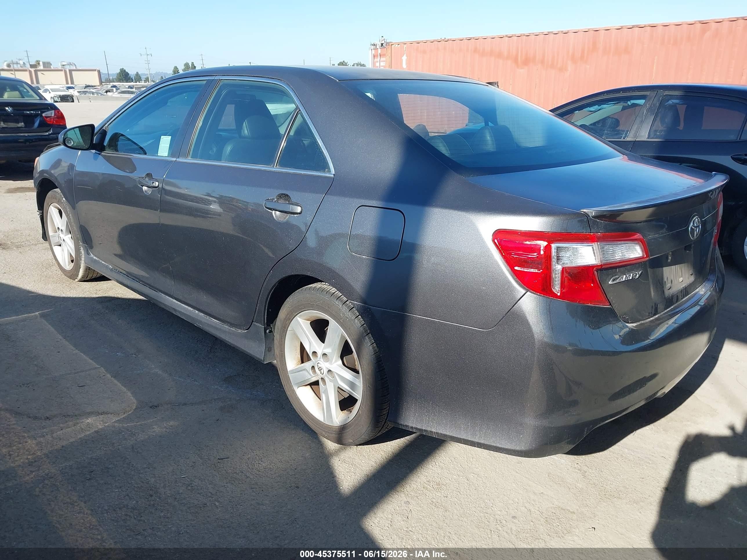 2012 Toyota Camry Se Серый vin: 4T1BF1FK1CU083114