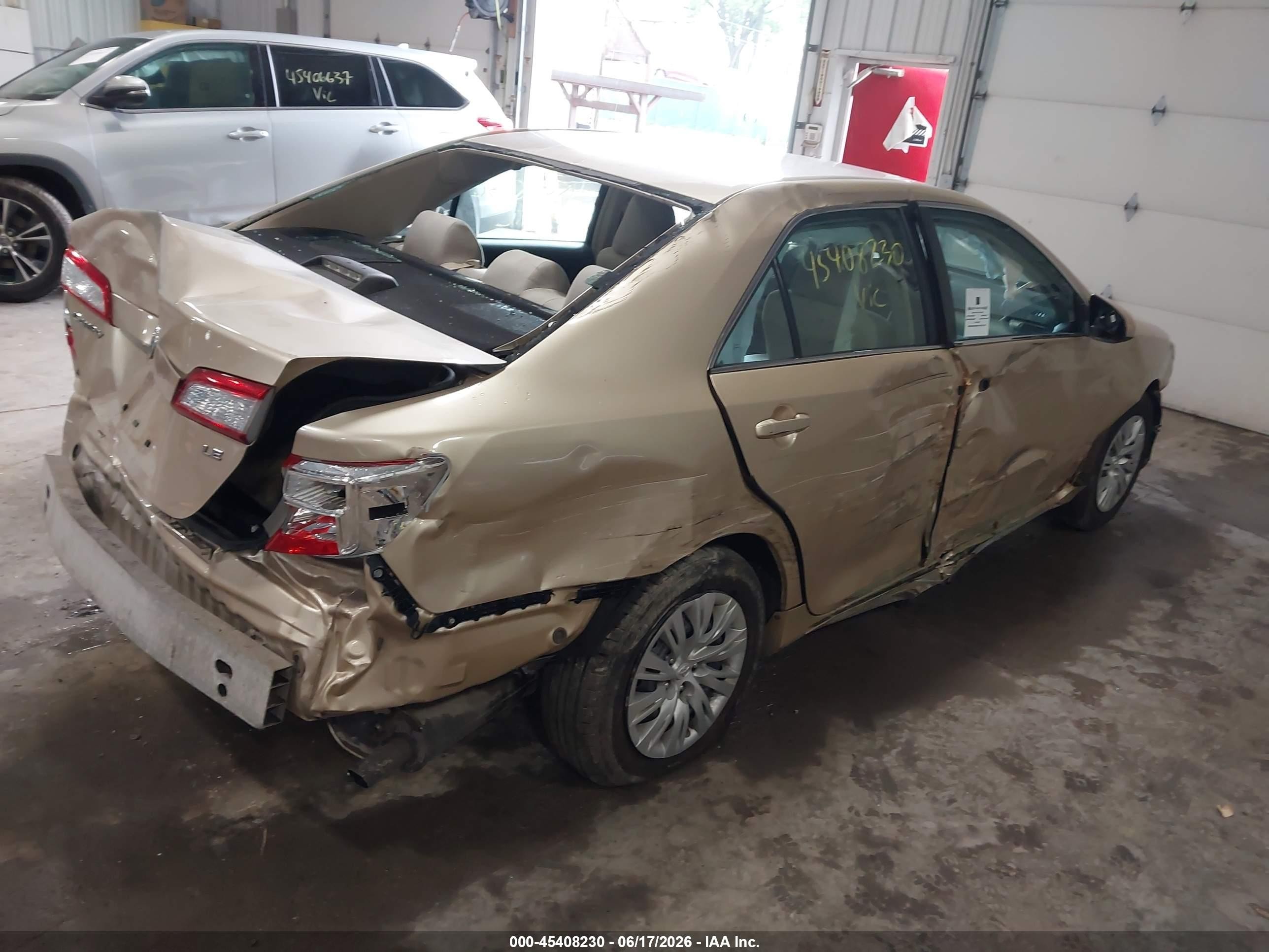 2012 Toyota Camry Le Beige vin: 4T1BF1FK1CU090774