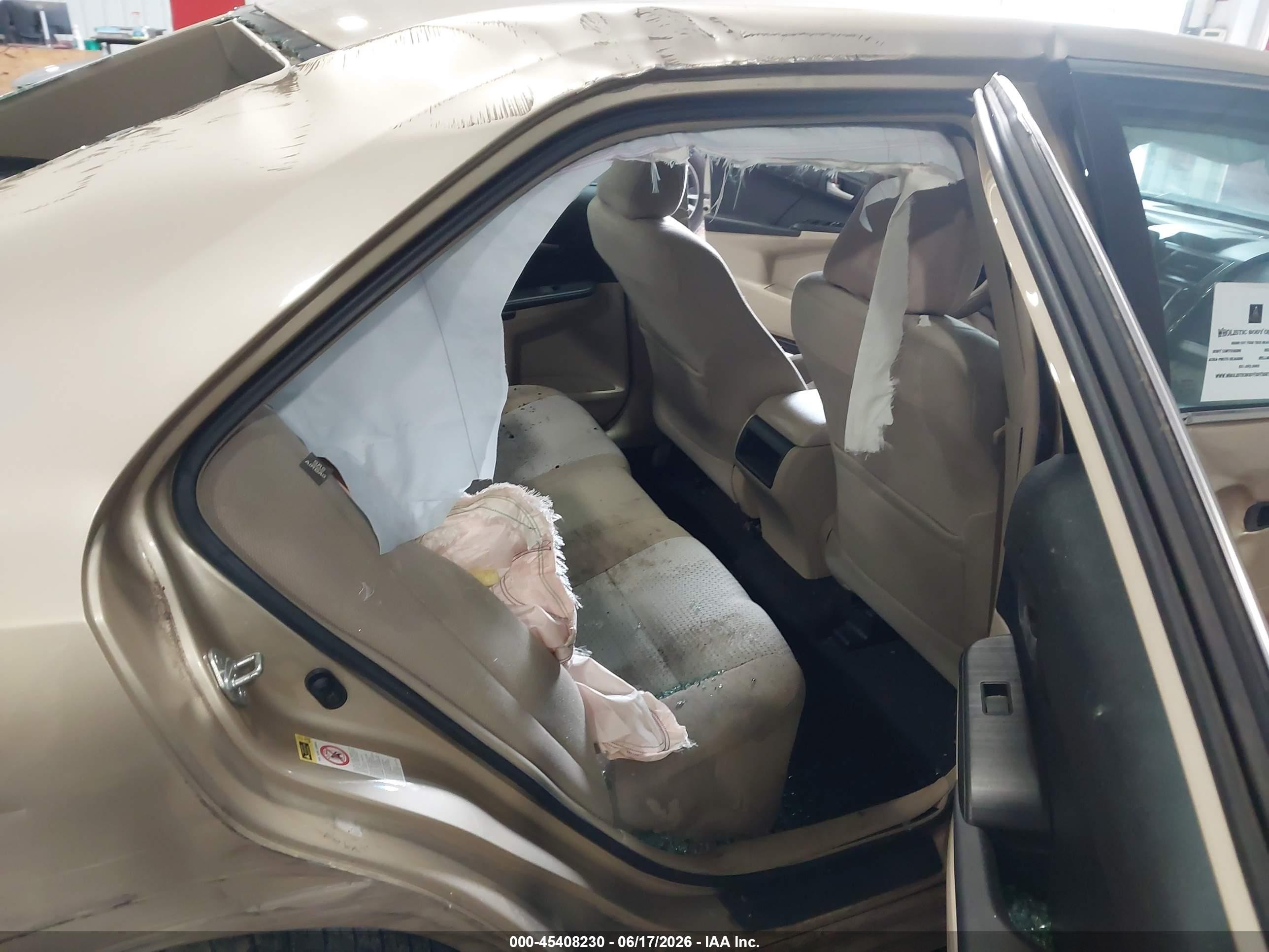 2012 Toyota Camry Le Beige vin: 4T1BF1FK1CU090774