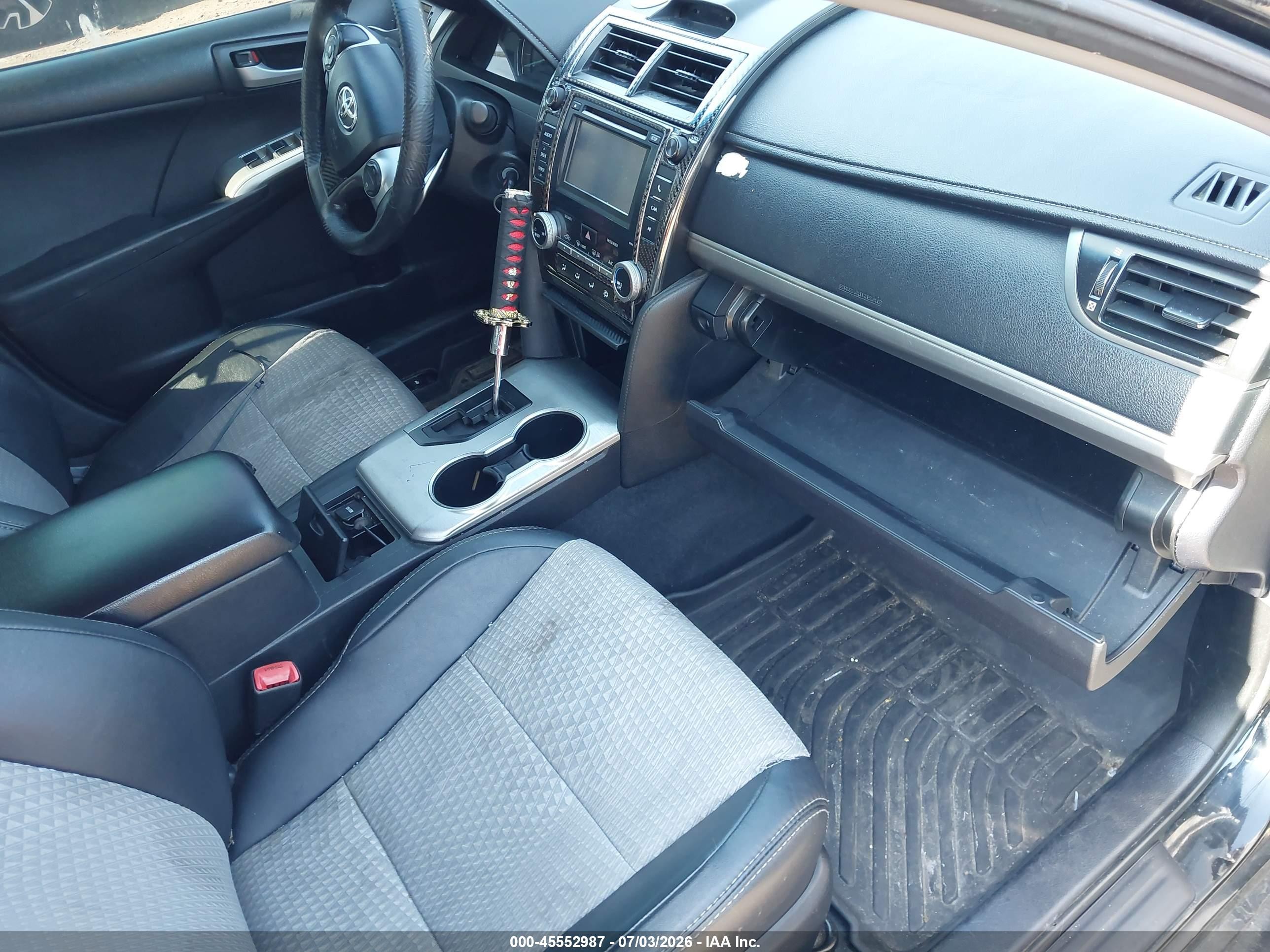 2012 Toyota Camry Se Black vin: 4T1BF1FK1CU094209