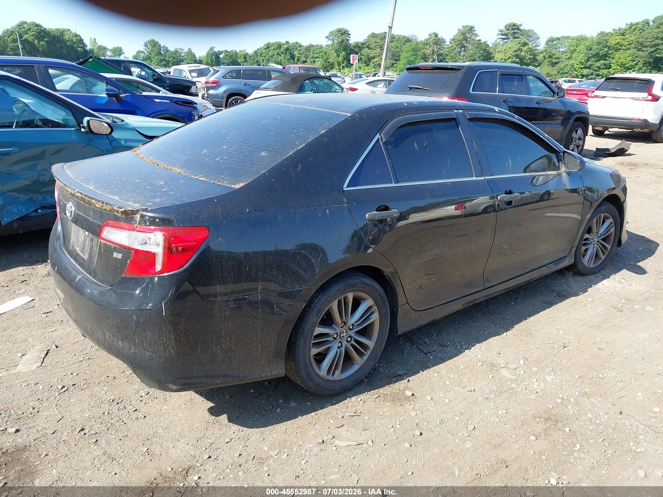 2012 Toyota Camry Se Black vin: 4T1BF1FK1CU094209